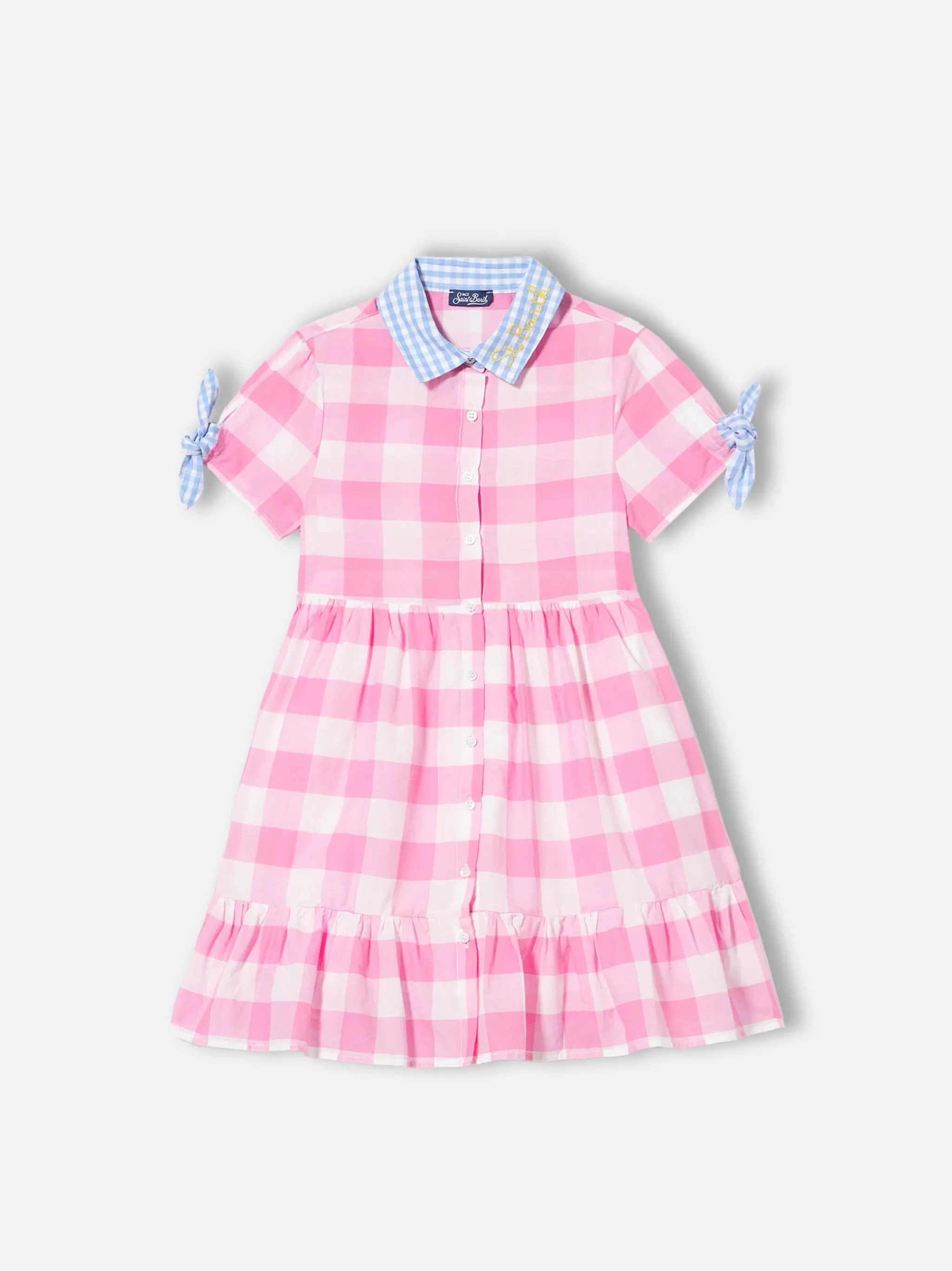 MC2 Saint Barth Gingham print girl dress Shop