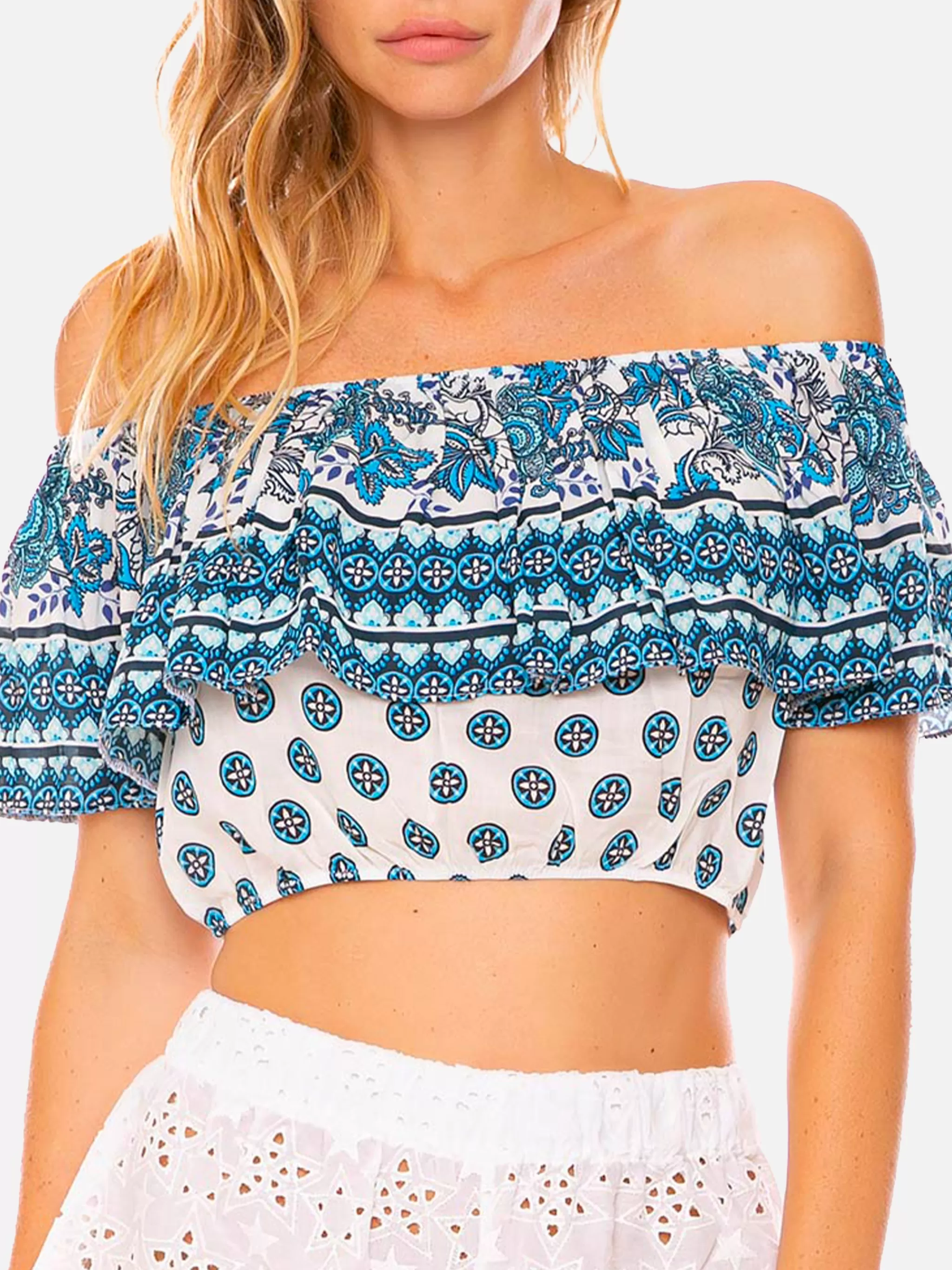 MC2 Saint Barth Gipsy print crop top Cheap