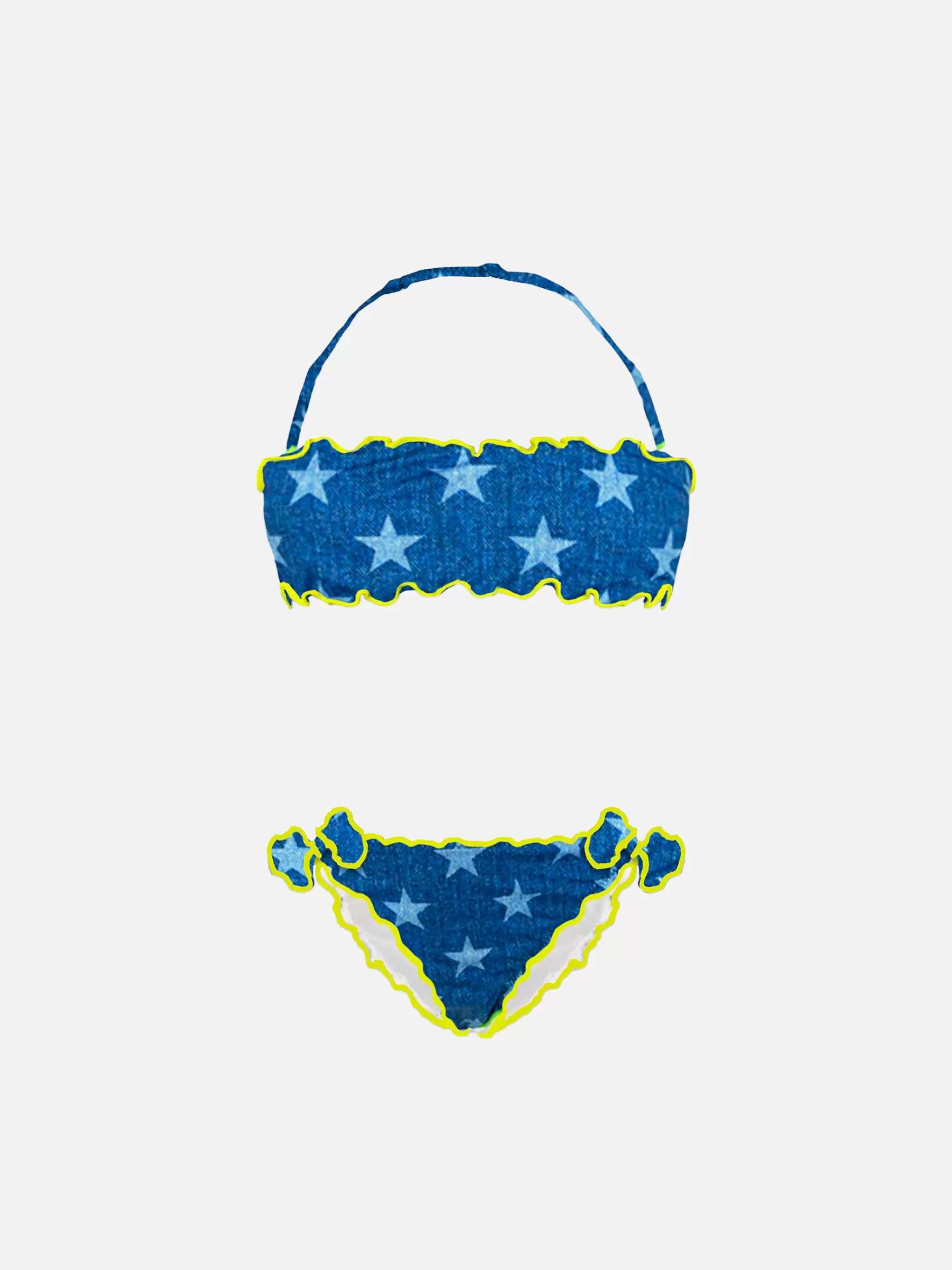 MC2 Saint Barth Girl bandeau bikini with star print Cheap