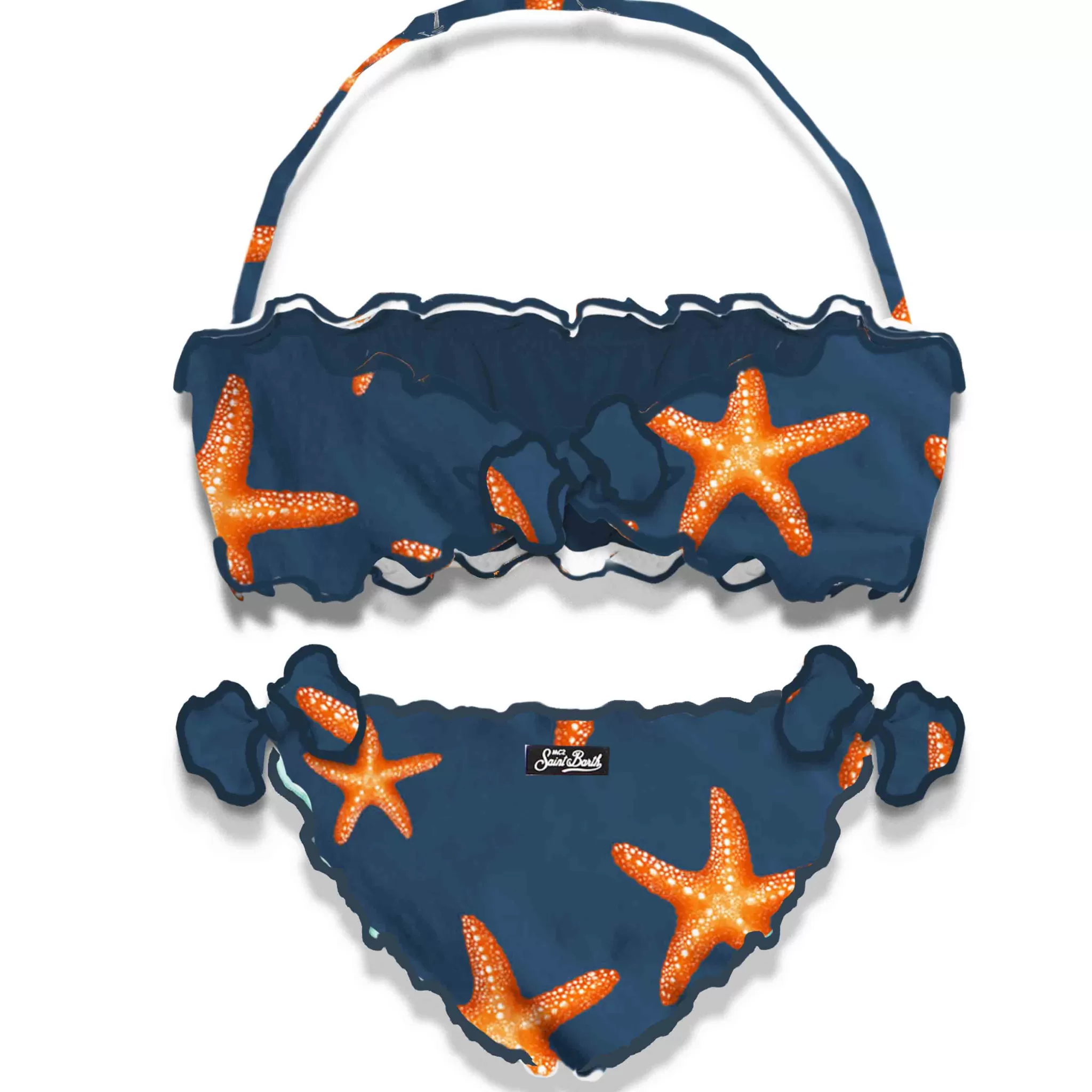 MC2 Saint Barth Girl bandeau bikini with starfish print Best