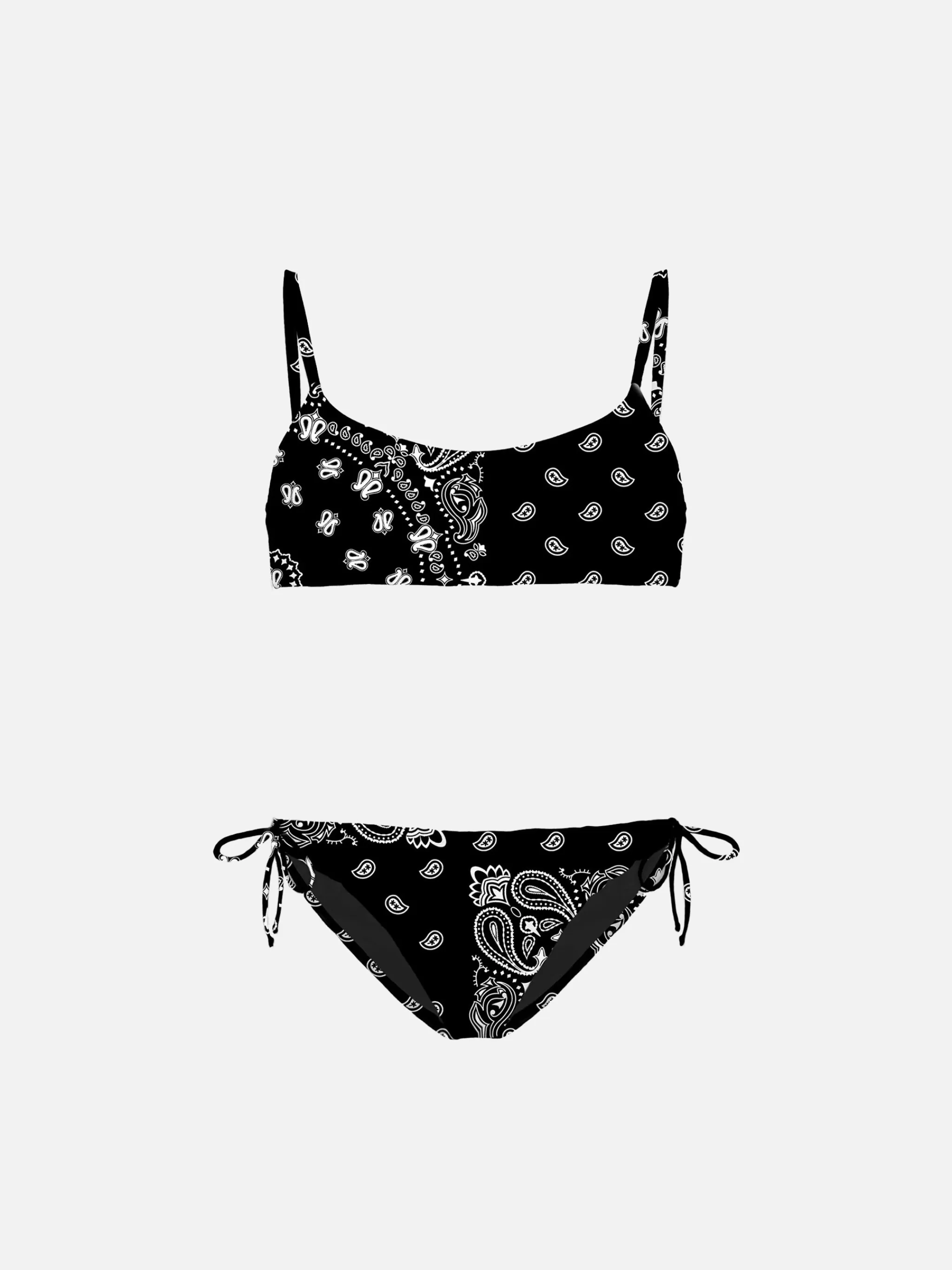 MC2 Saint Barth Girl bralette bikini with bandanna print Discount