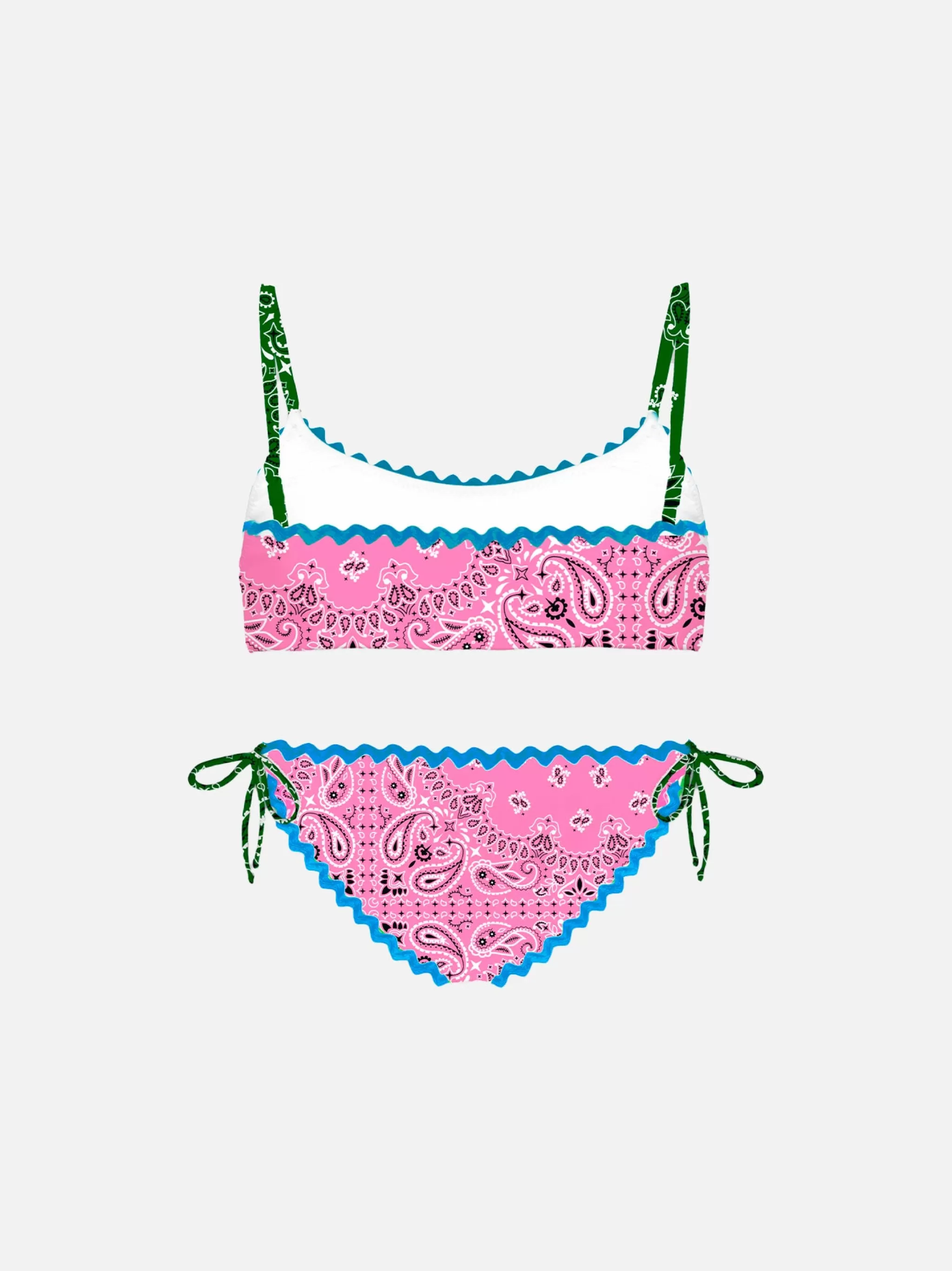 MC2 Saint Barth Girl bralette bikini with bandanna print Sale