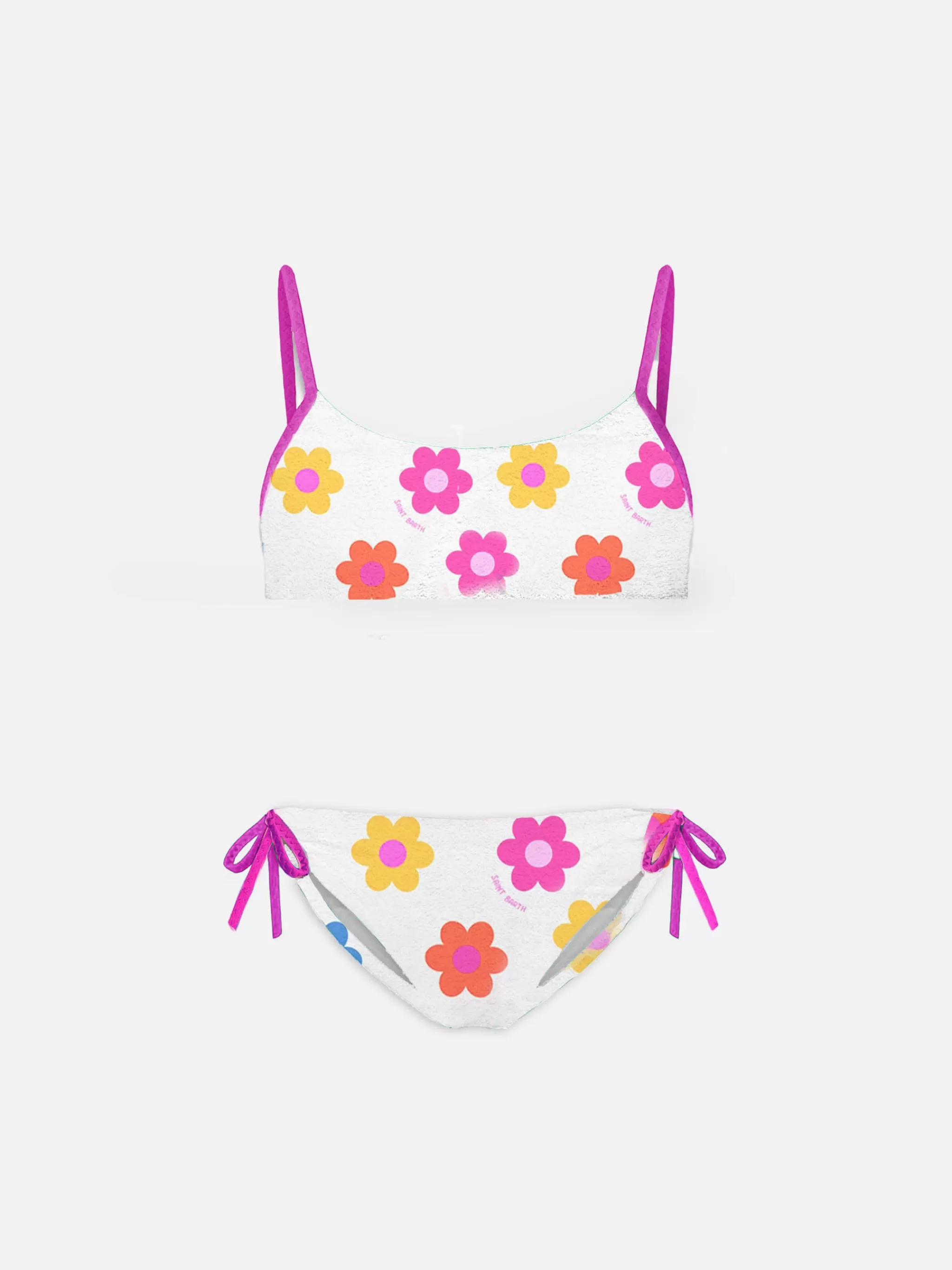 MC2 Saint Barth Girl bralette bikini with daisies Flash Sale