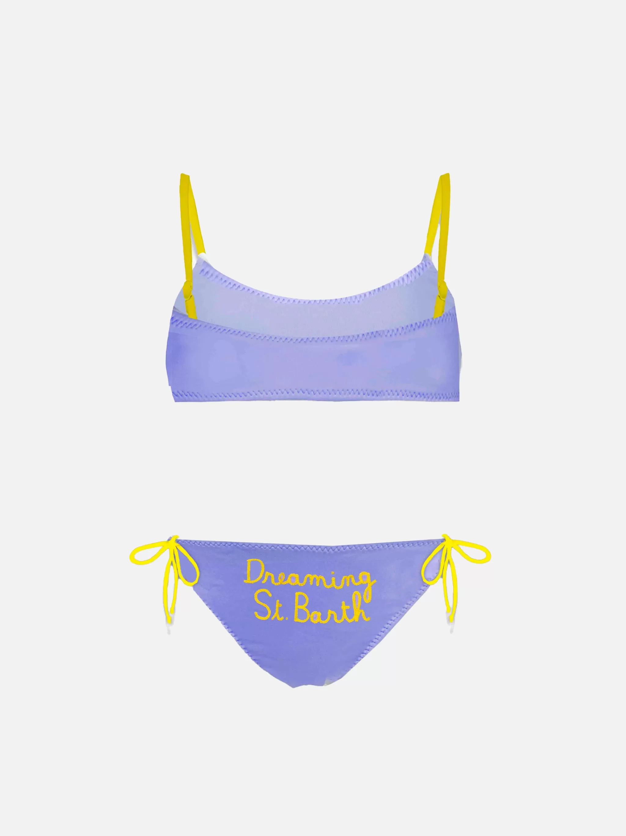 MC2 Saint Barth Girl bralette bikini with Dreaming St. Barth embroidery Online