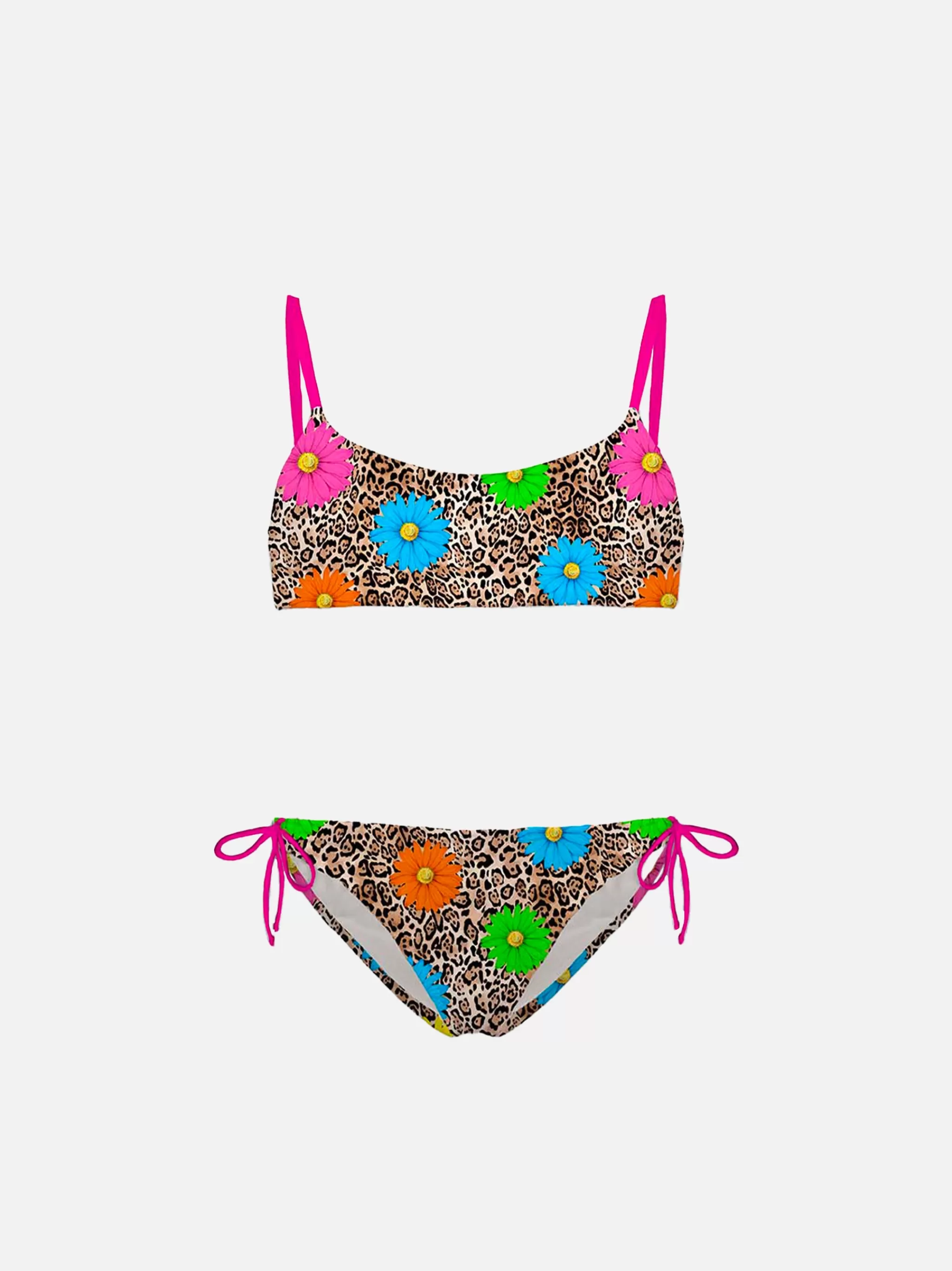 MC2 Saint Barth Girl bralette bikini with leopard print Shop