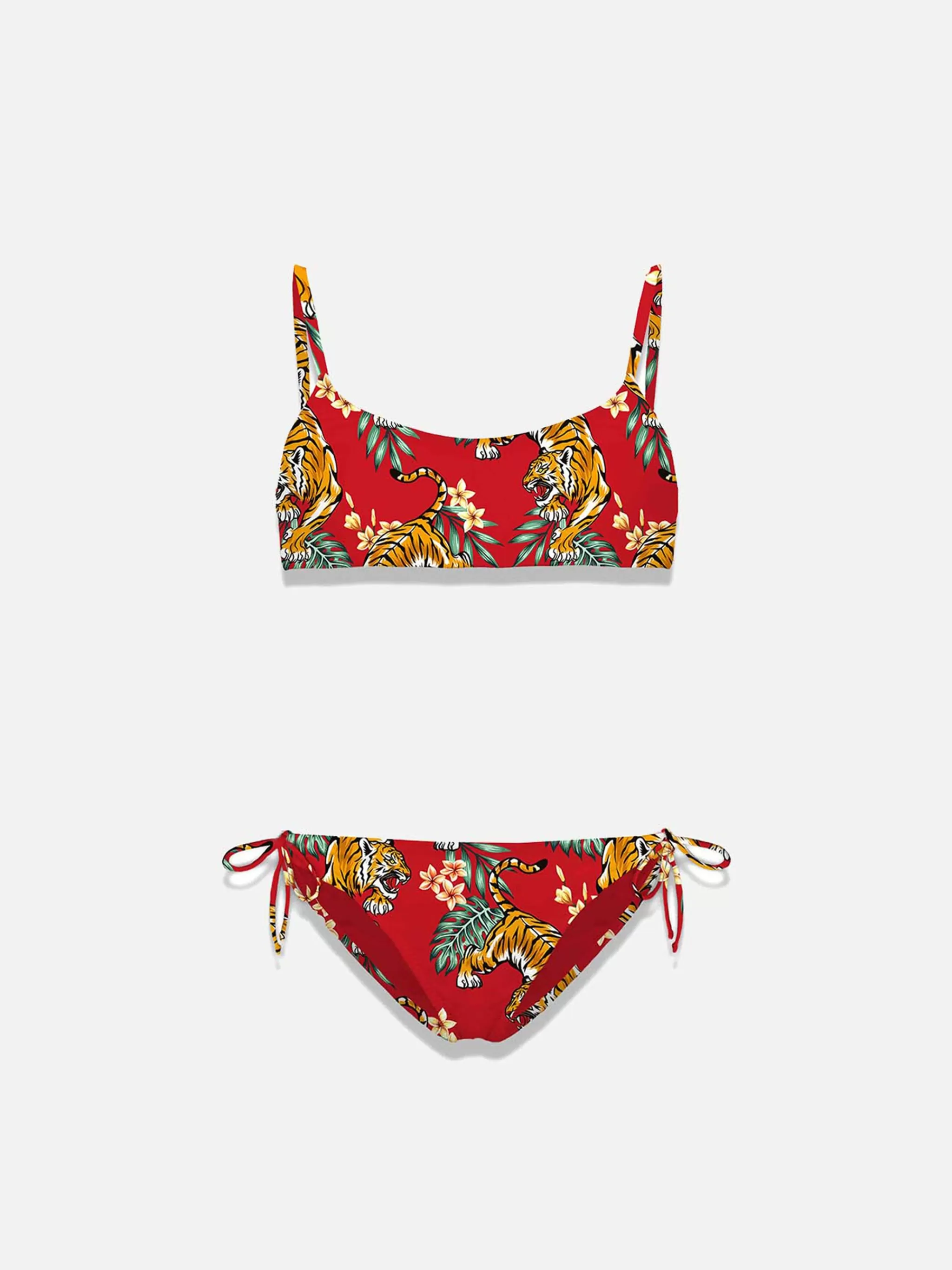 MC2 Saint Barth Girl bralette bikini with tiger print Store