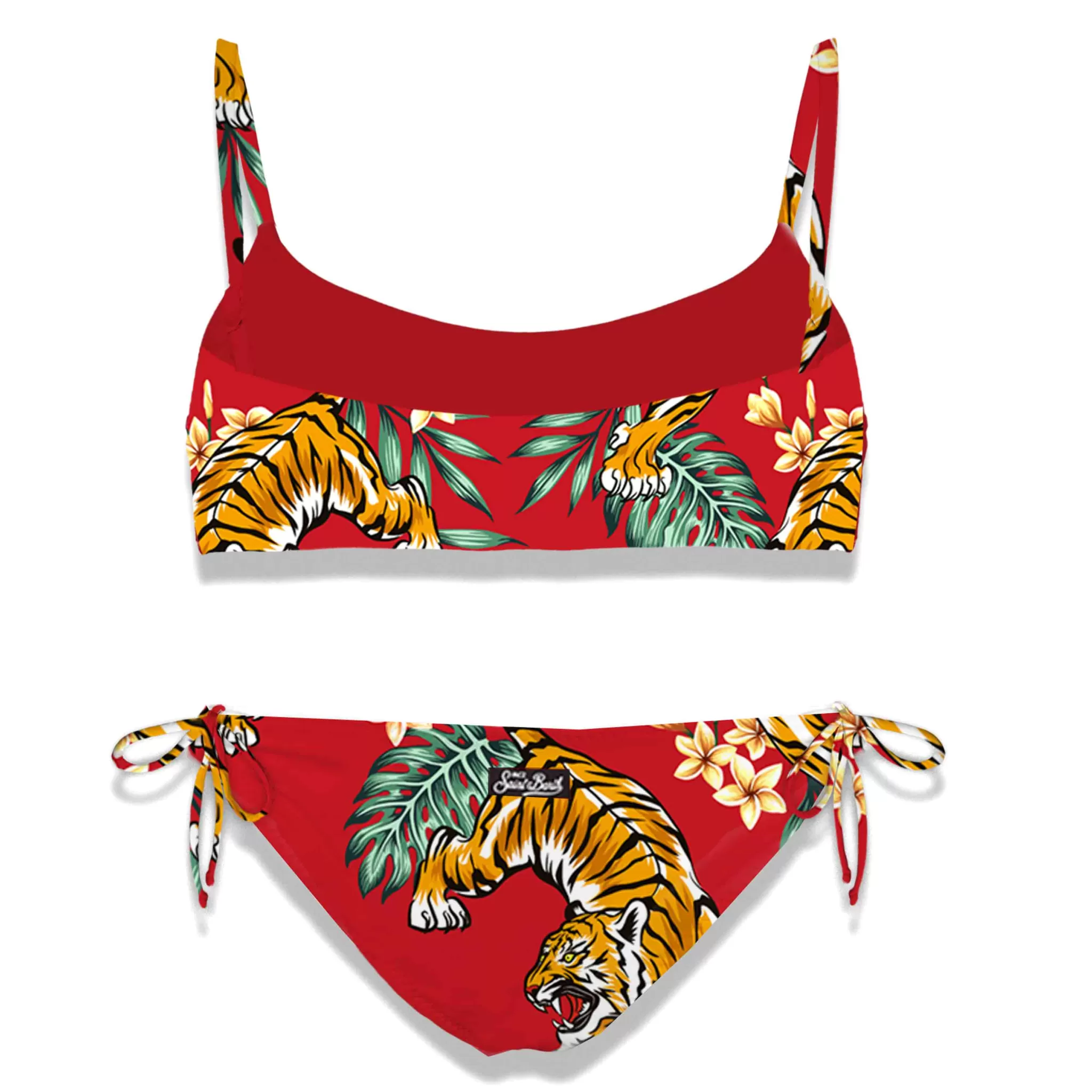 MC2 Saint Barth Girl bralette bikini with tiger print Store