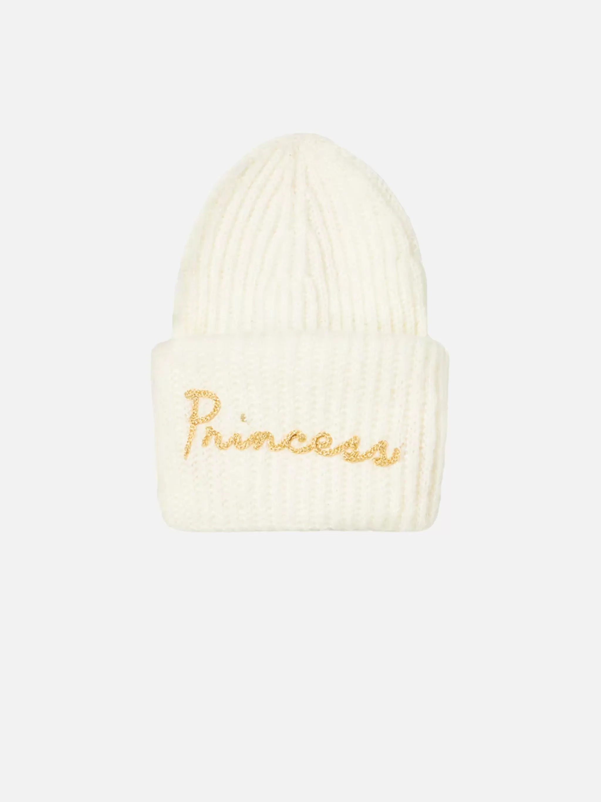 MC2 Saint Barth Girl brushed and ultra soft beanie with Princess embroidery Cheap