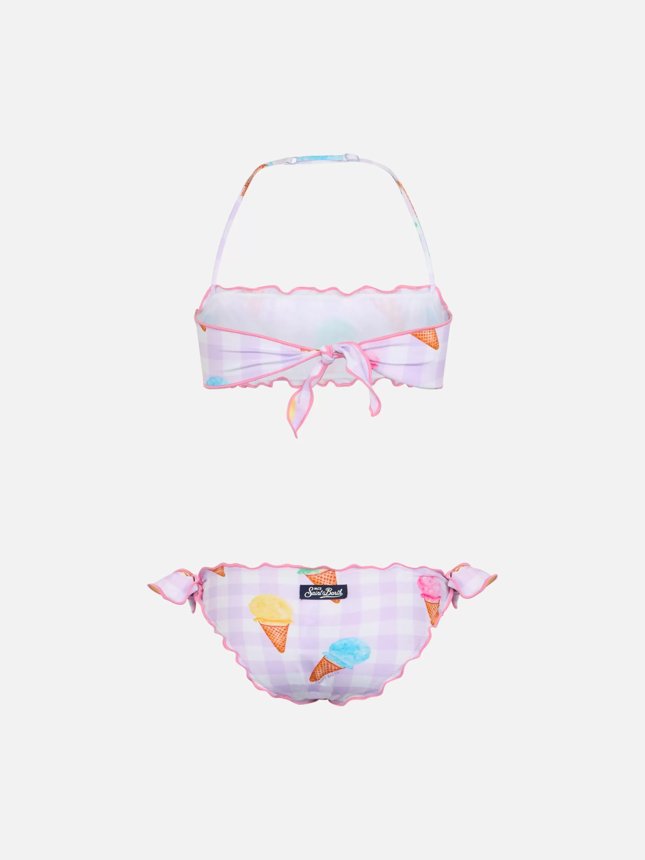 MC2 Saint Barth Girl classic bandeau bikini Emy with ice cream print Best Sale