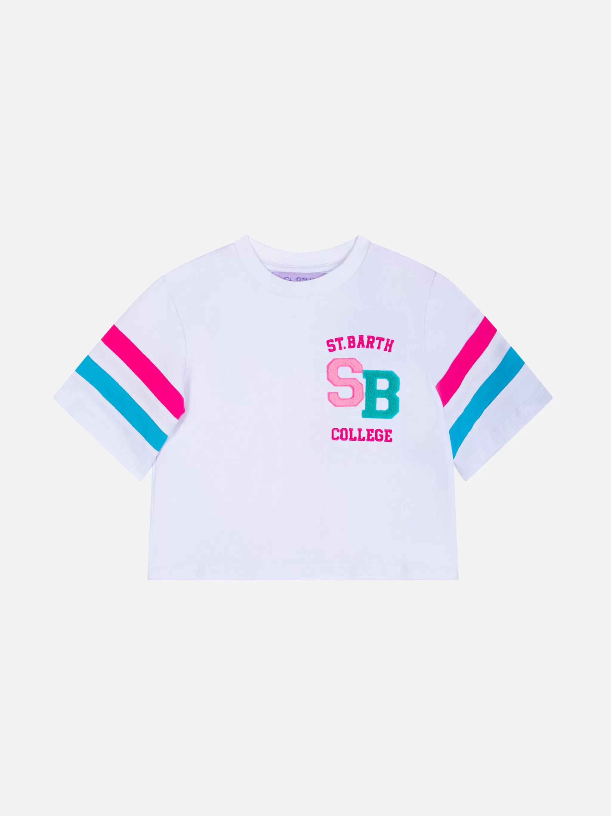 MC2 Saint Barth Girl cotton cropped t-shirt Outlet