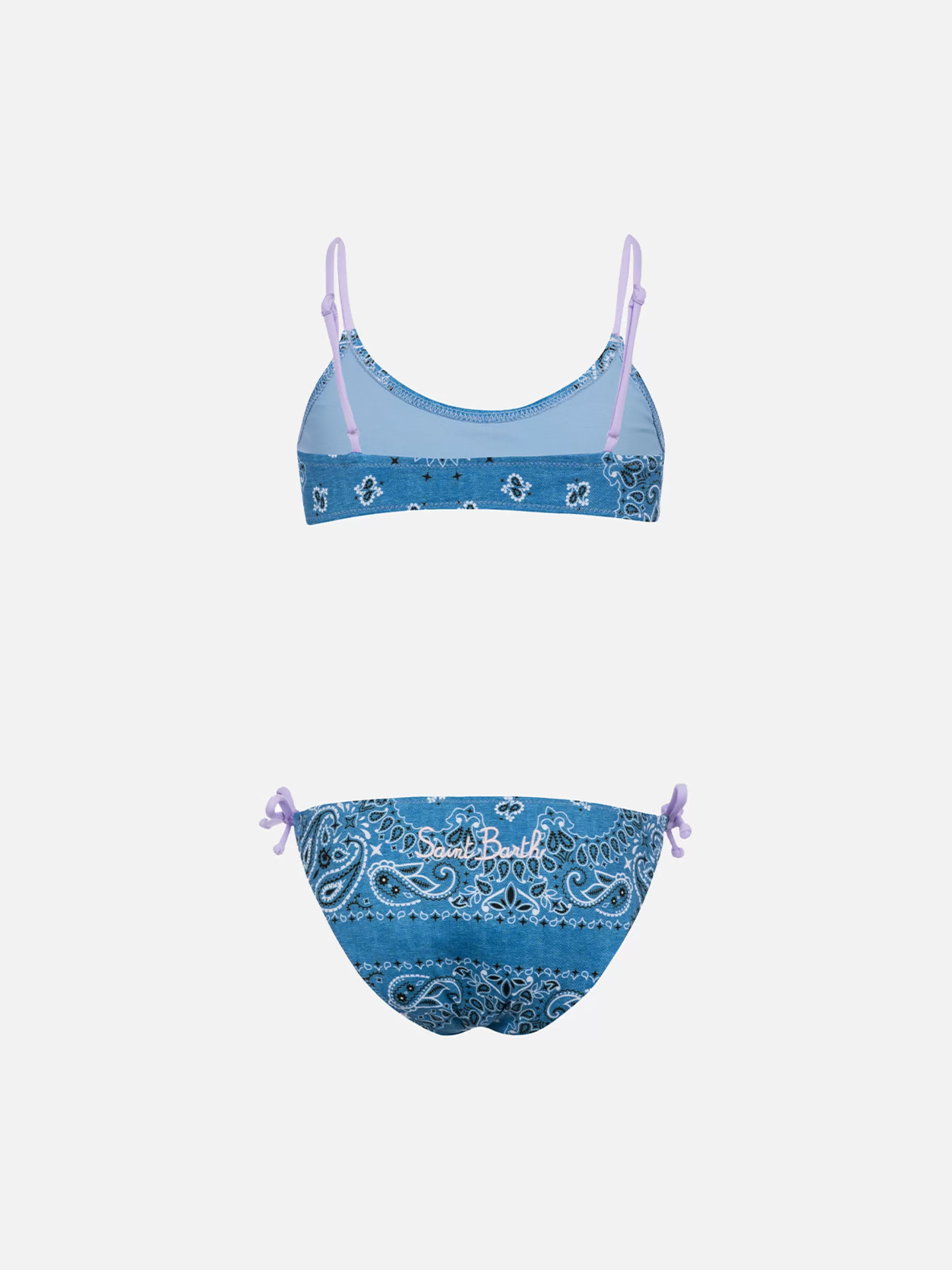 MC2 Saint Barth Girl denim bandanna bralette bikini Jaiden Fashion