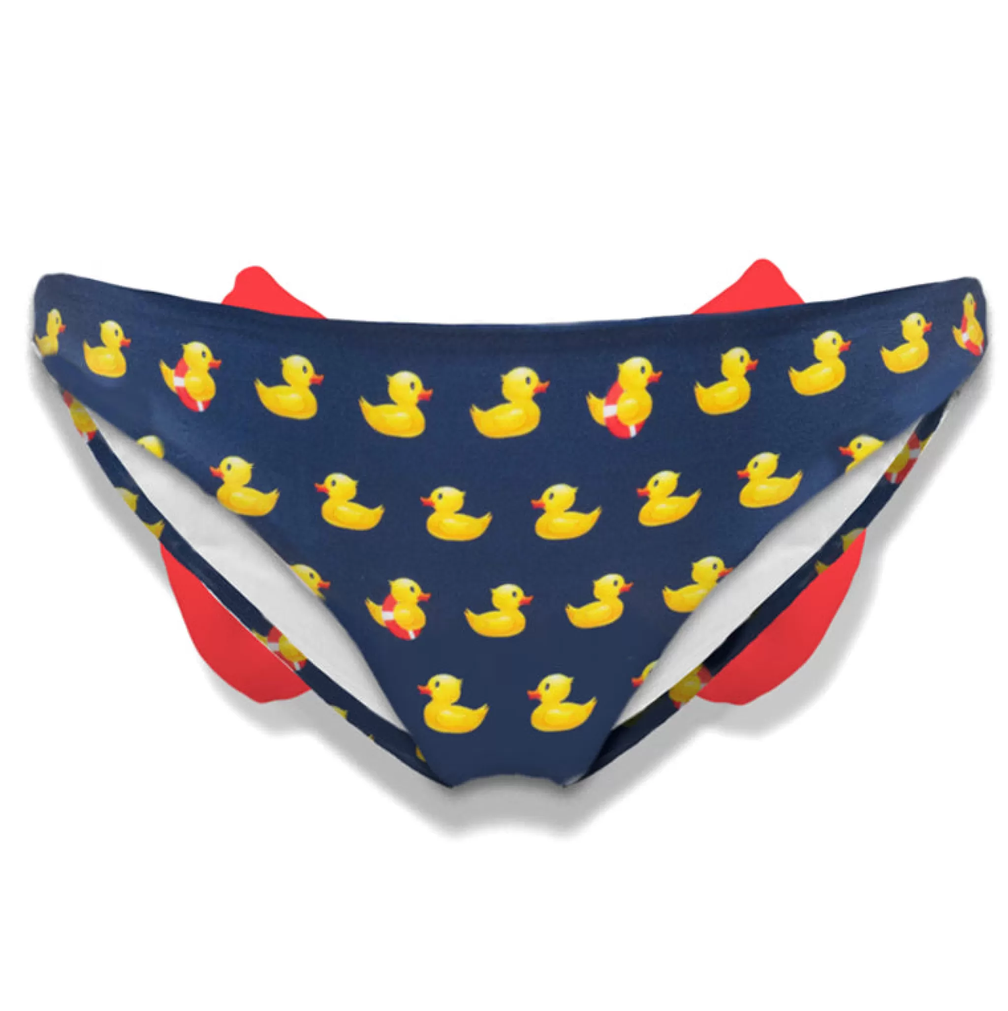 MC2 Saint Barth Girl ducky printed swim briefs with bow Store