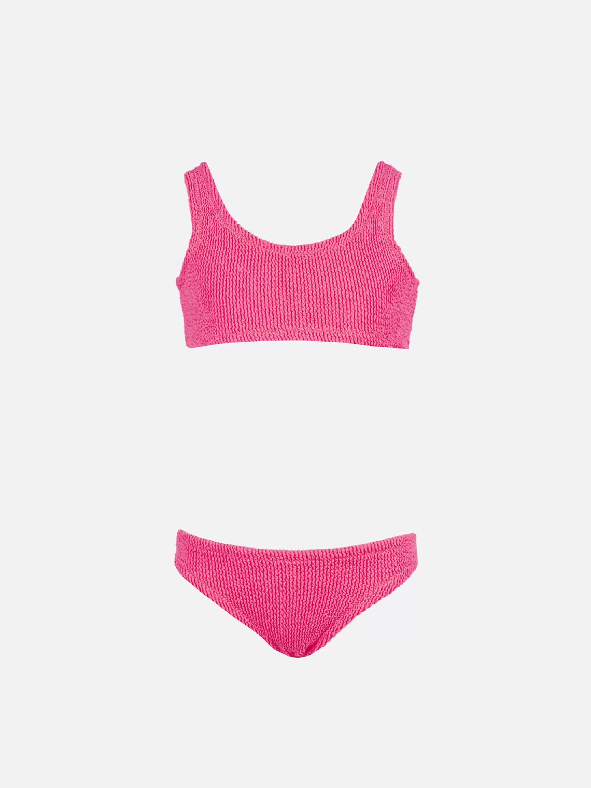 MC2 Saint Barth Girl fluo pink classic crinkle bikini Baker Online