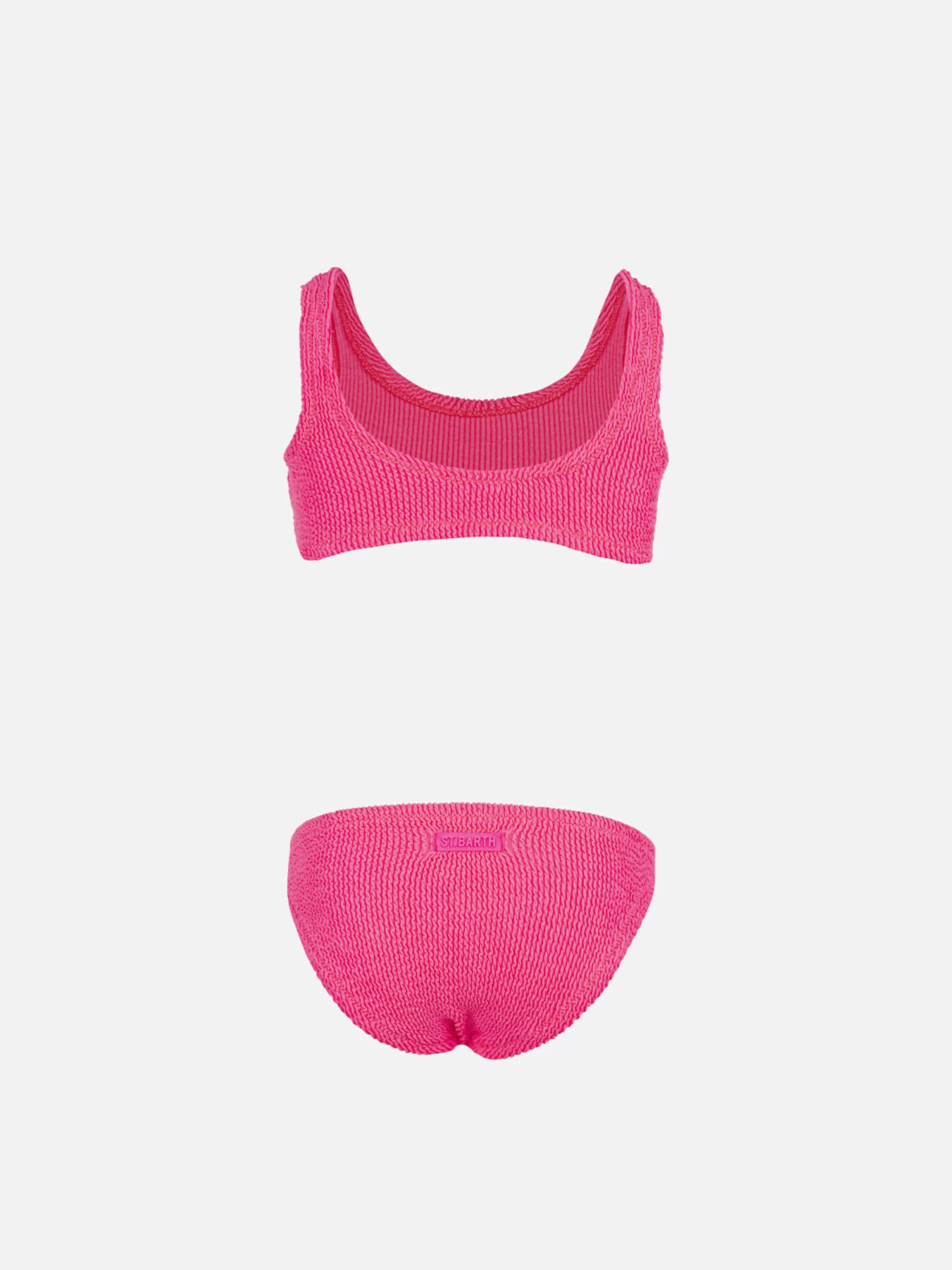 MC2 Saint Barth Girl fluo pink classic crinkle bikini Baker Online