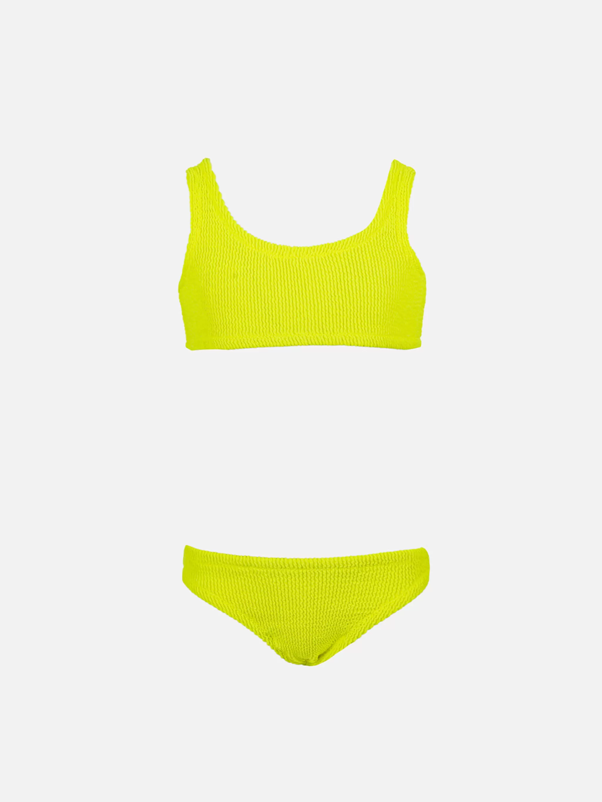 MC2 Saint Barth Girl fluo yellow classic crinkle bikini Baker Store