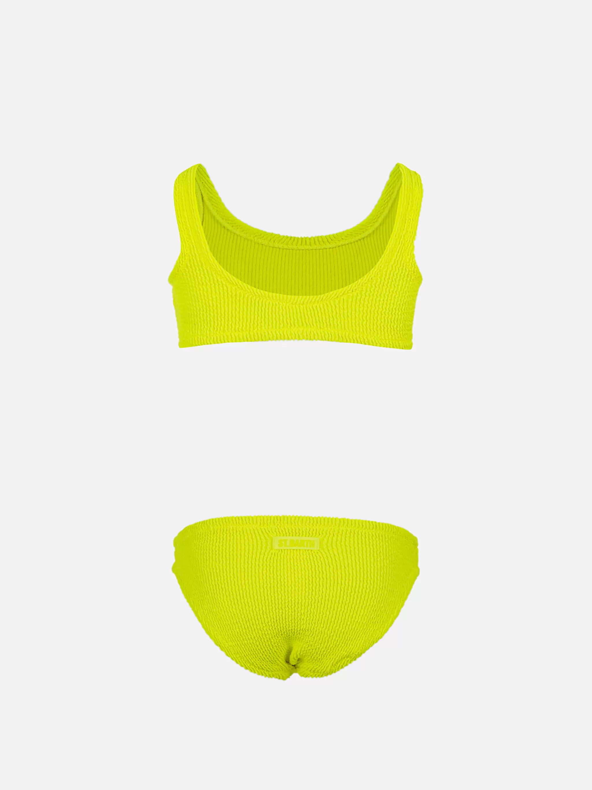 MC2 Saint Barth Girl fluo yellow classic crinkle bikini Baker Store