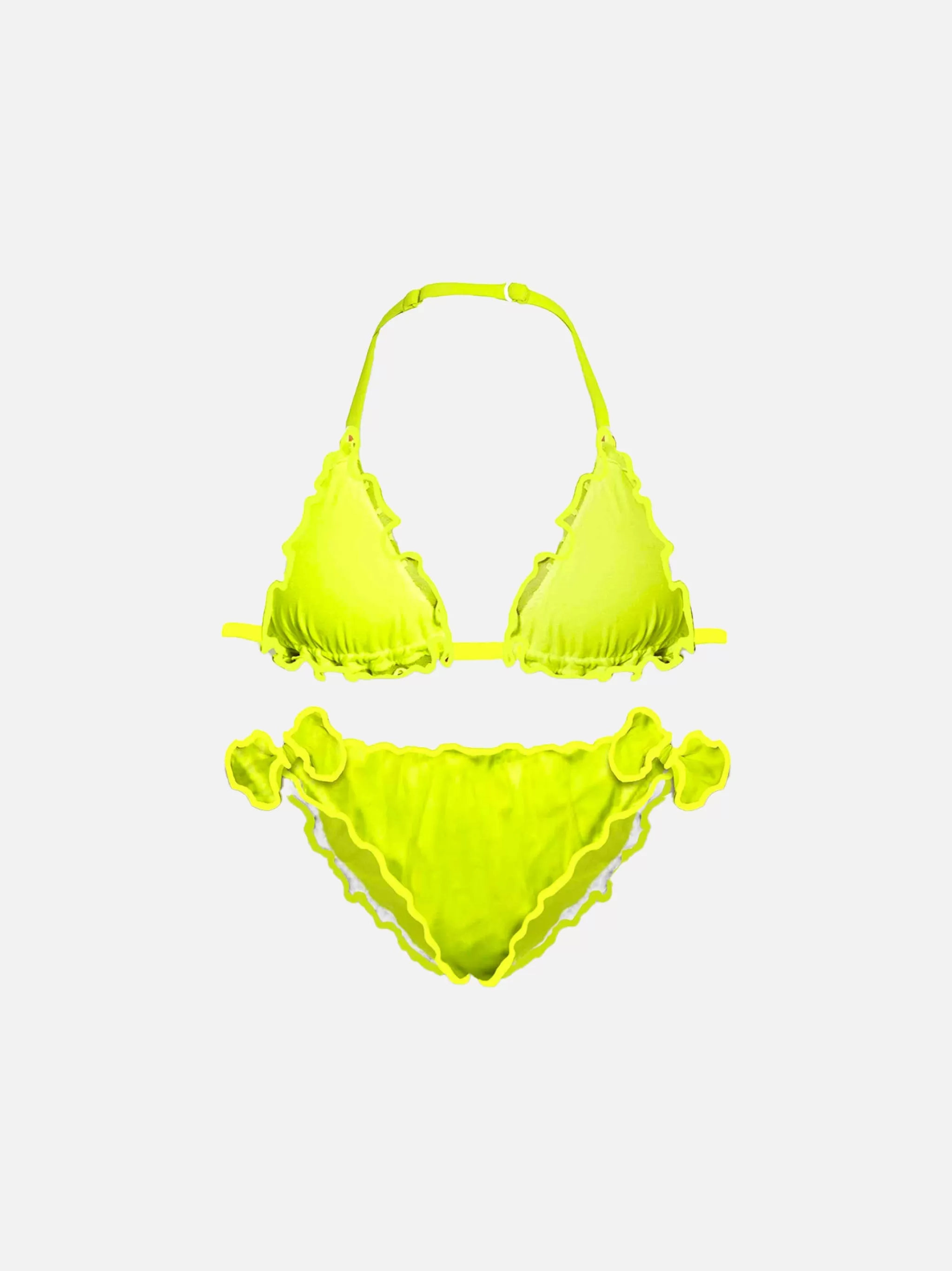 MC2 Saint Barth Girl fluo yellow triangle bikini New