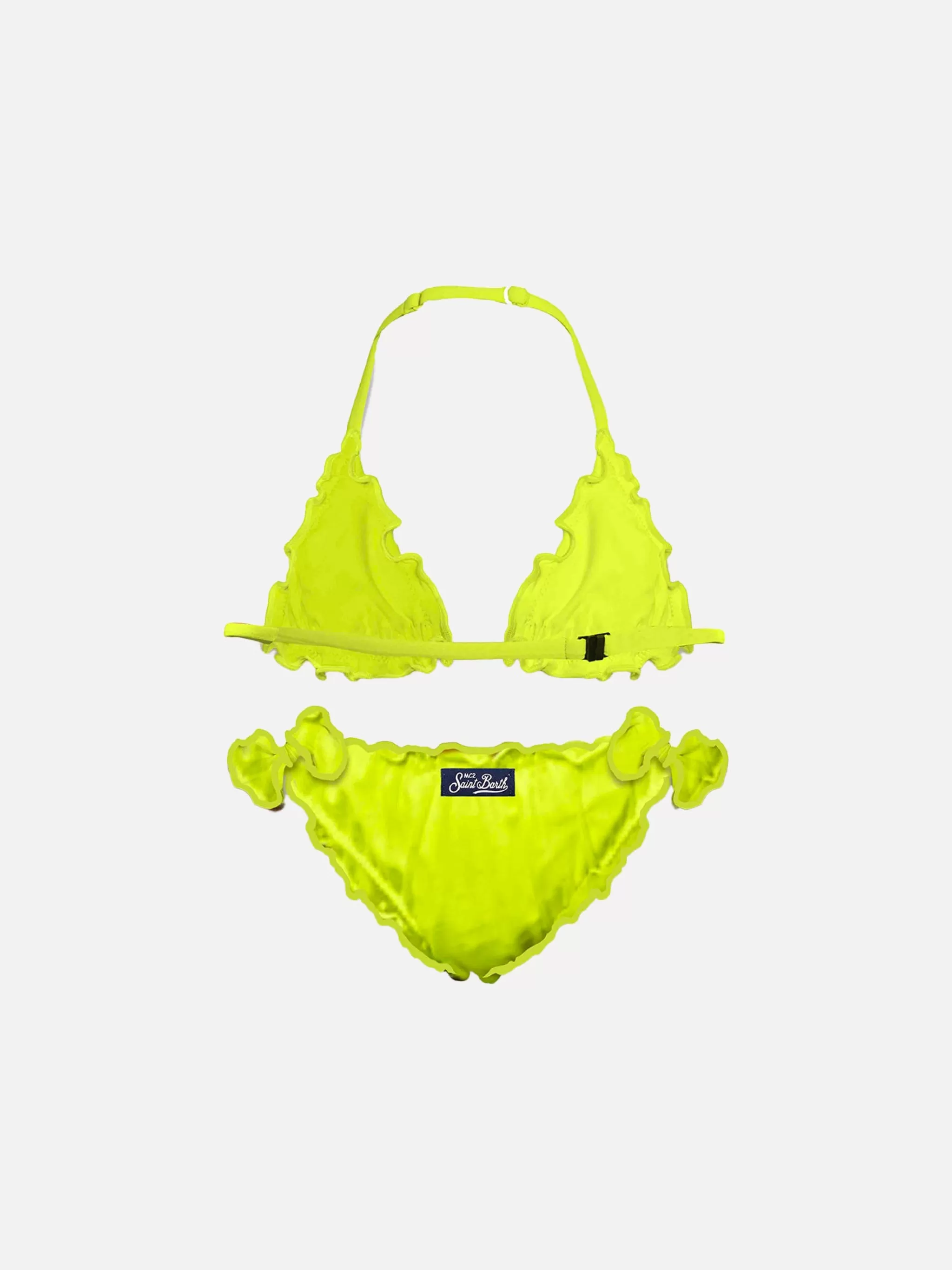 MC2 Saint Barth Girl fluo yellow triangle bikini New