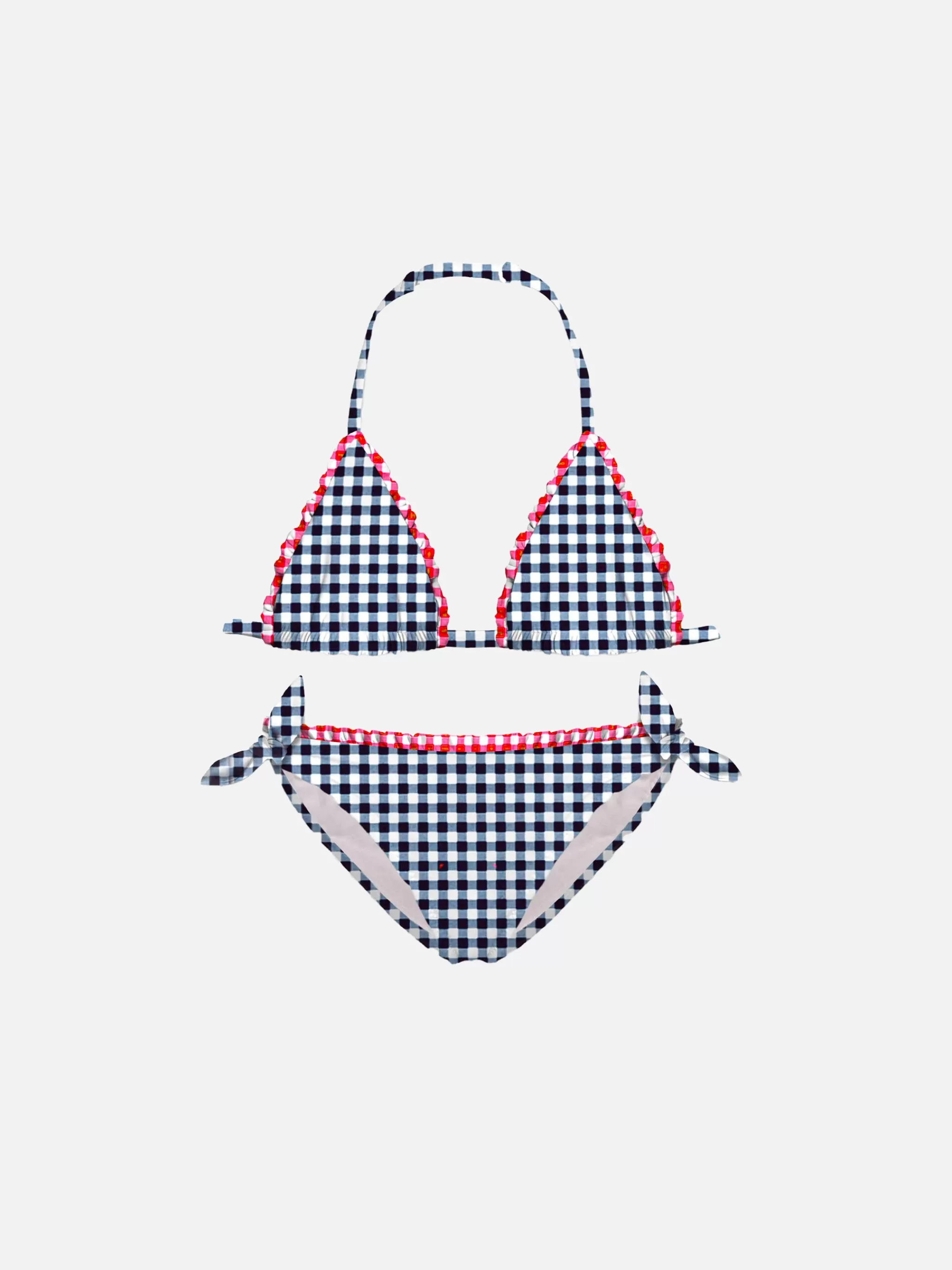 MC2 Saint Barth Girl gingham bikini with embroidery Sale