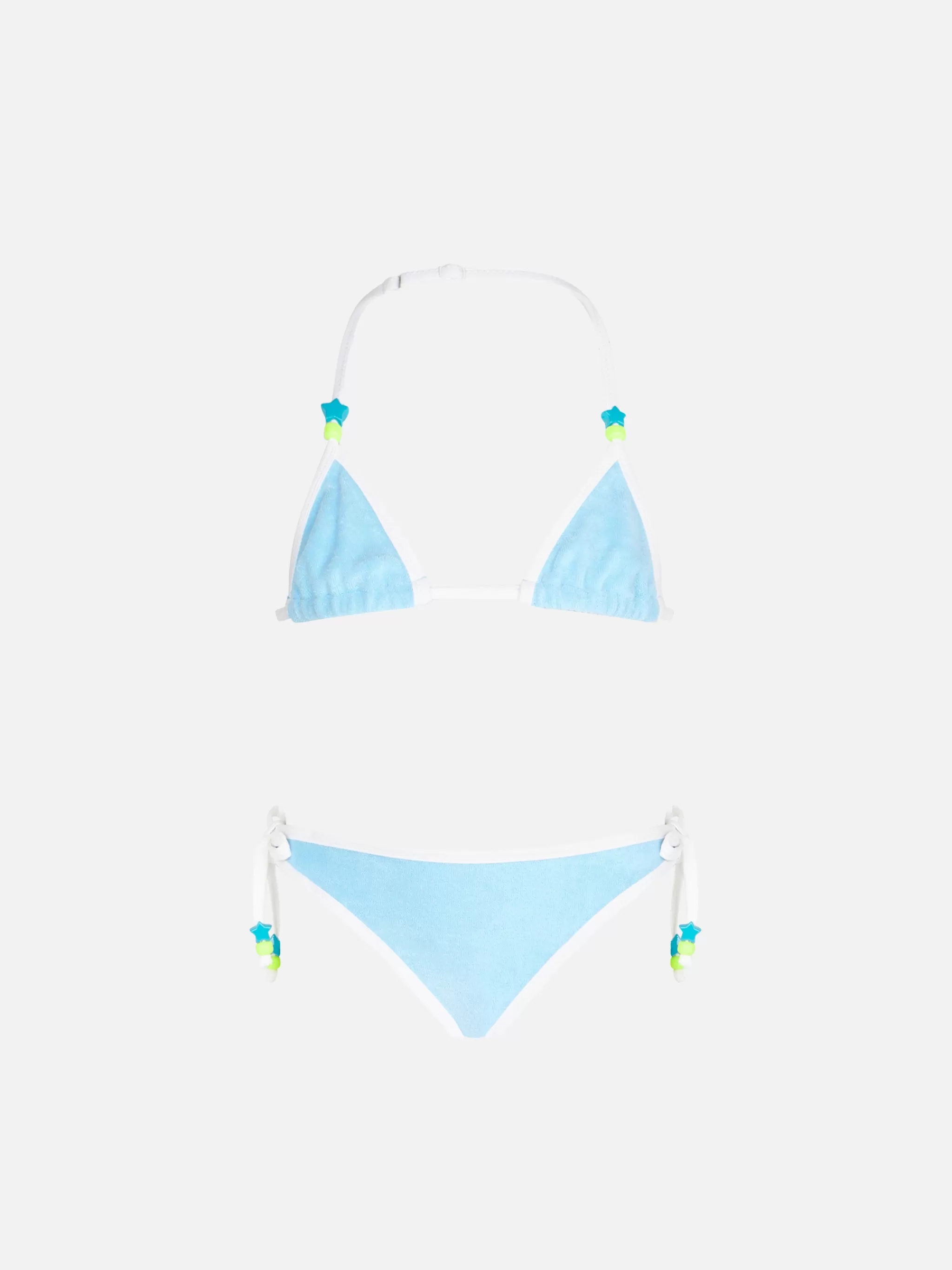 MC2 Saint Barth Girl light blue terry triangle bikini Online