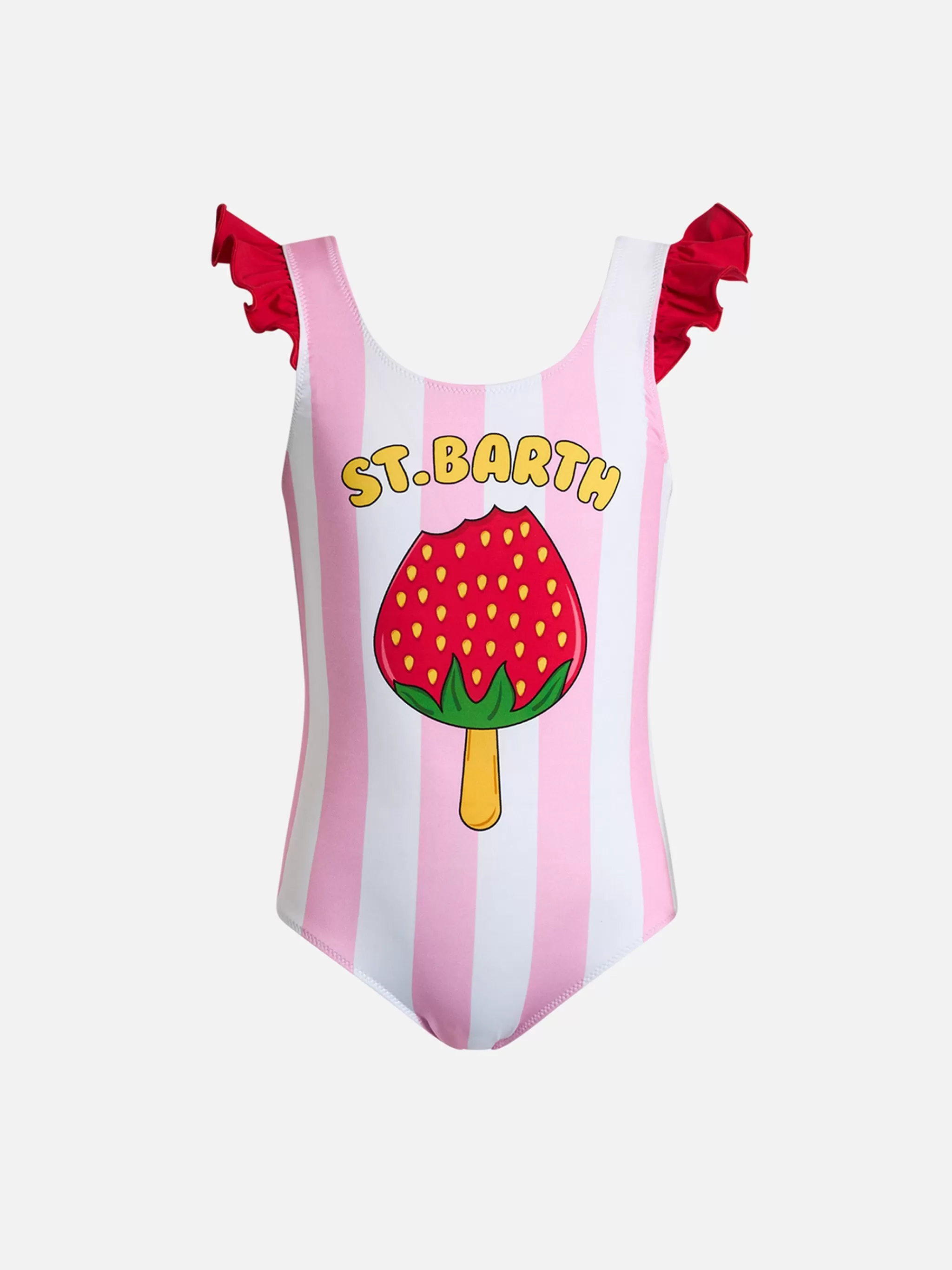 MC2 Saint Barth Girl one piece swimsuit Carol with ruffled straps Clearance