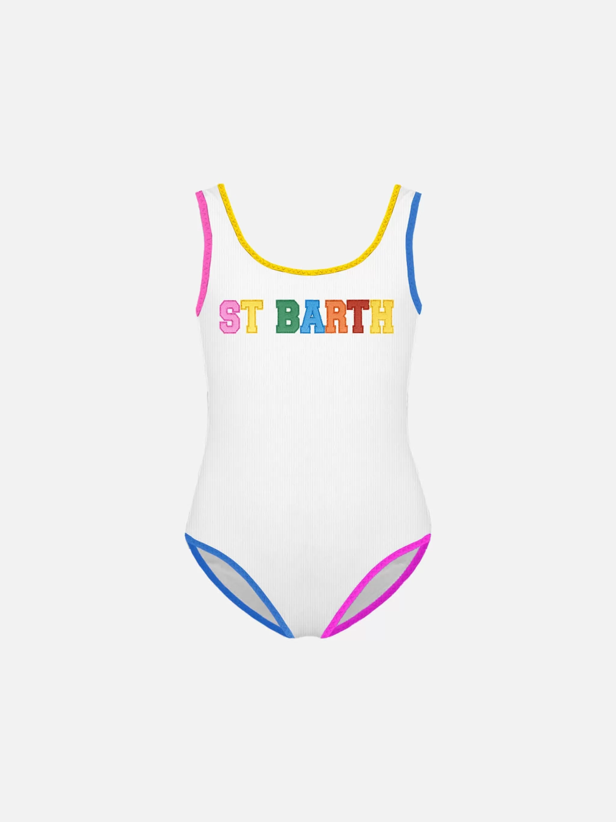 MC2 Saint Barth Girl one piece swimsuit with piping Shop