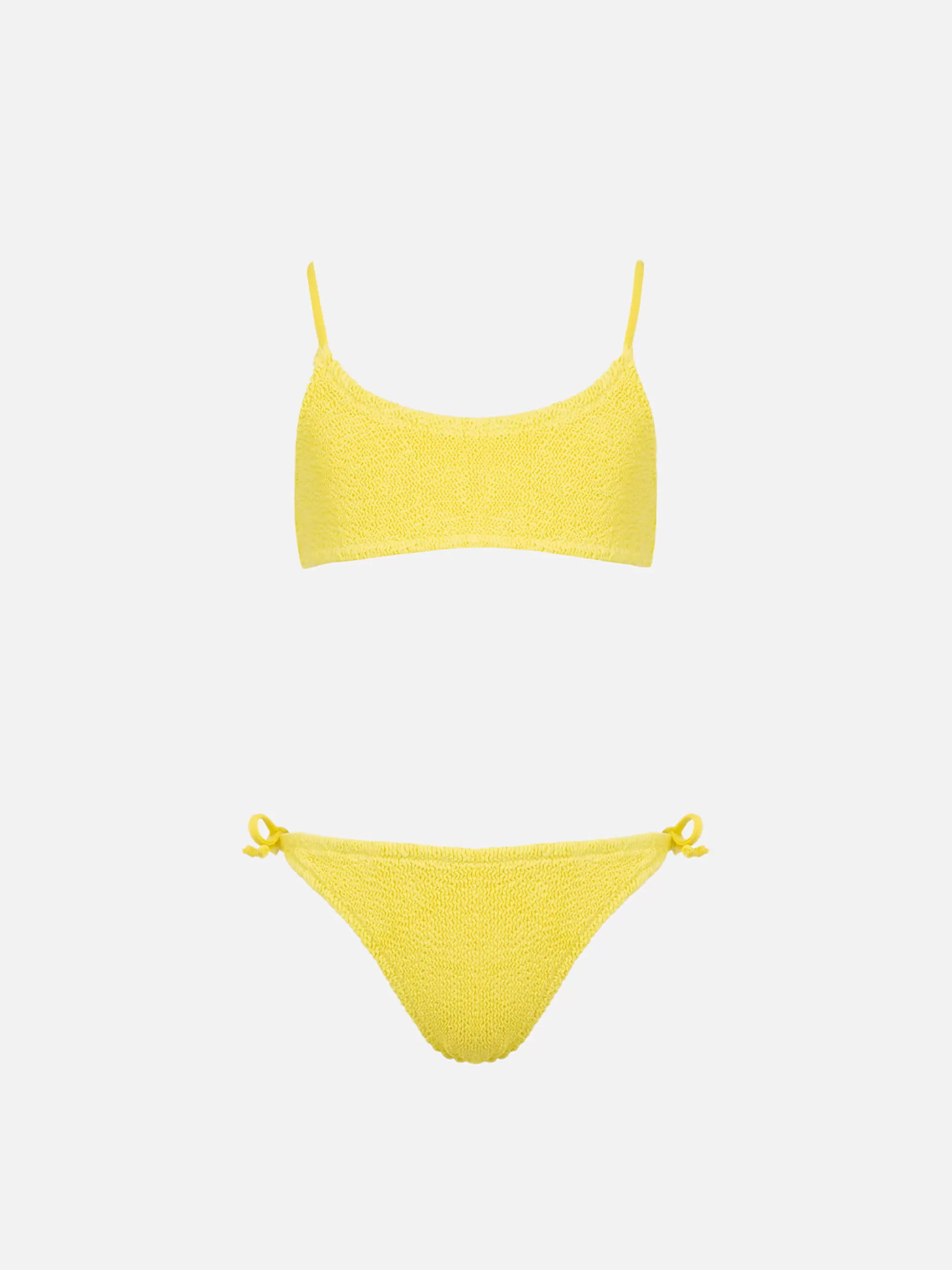 MC2 Saint Barth Girl pale yellow crinkle bralette bikini Jaiden Store