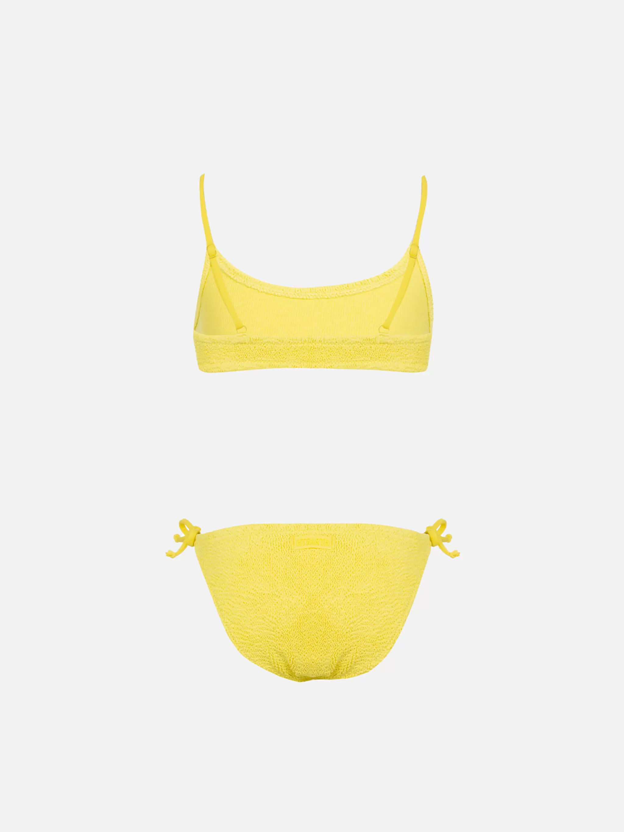 MC2 Saint Barth Girl pale yellow crinkle bralette bikini Jaiden Store