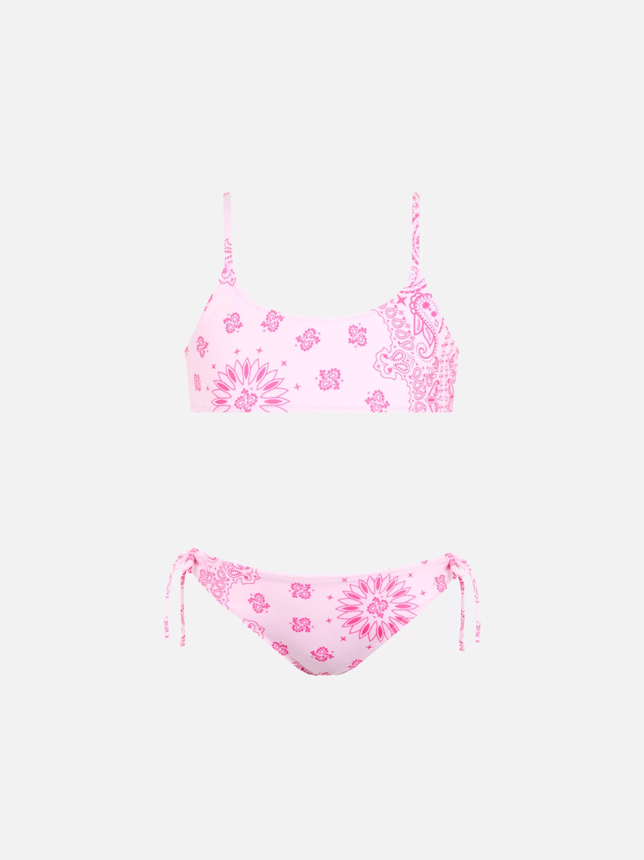 MC2 Saint Barth Girl pink bandanna bralette bikini Jaiden Fashion