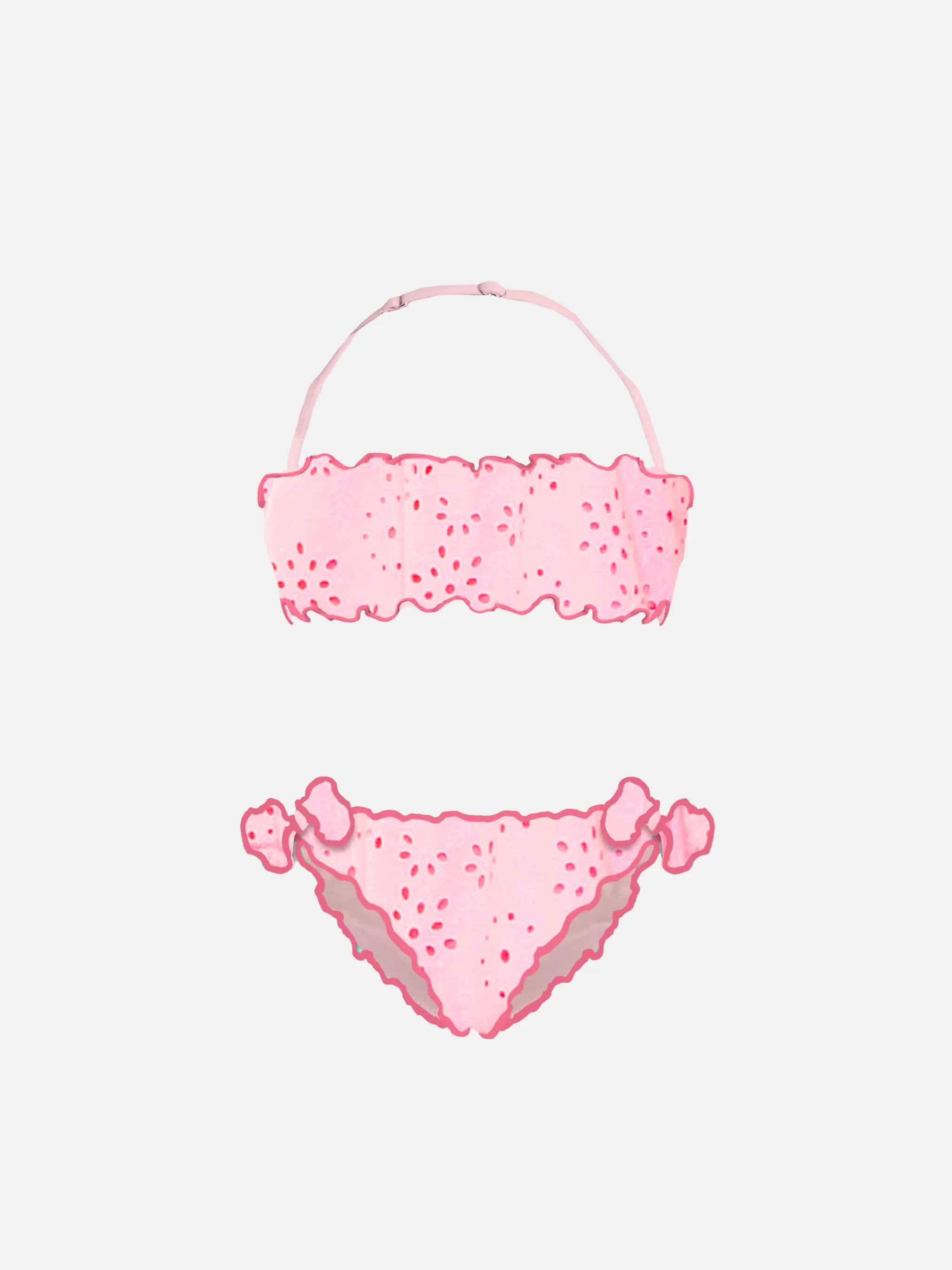 MC2 Saint Barth Girl pink sangallo bandeau bikini Clearance