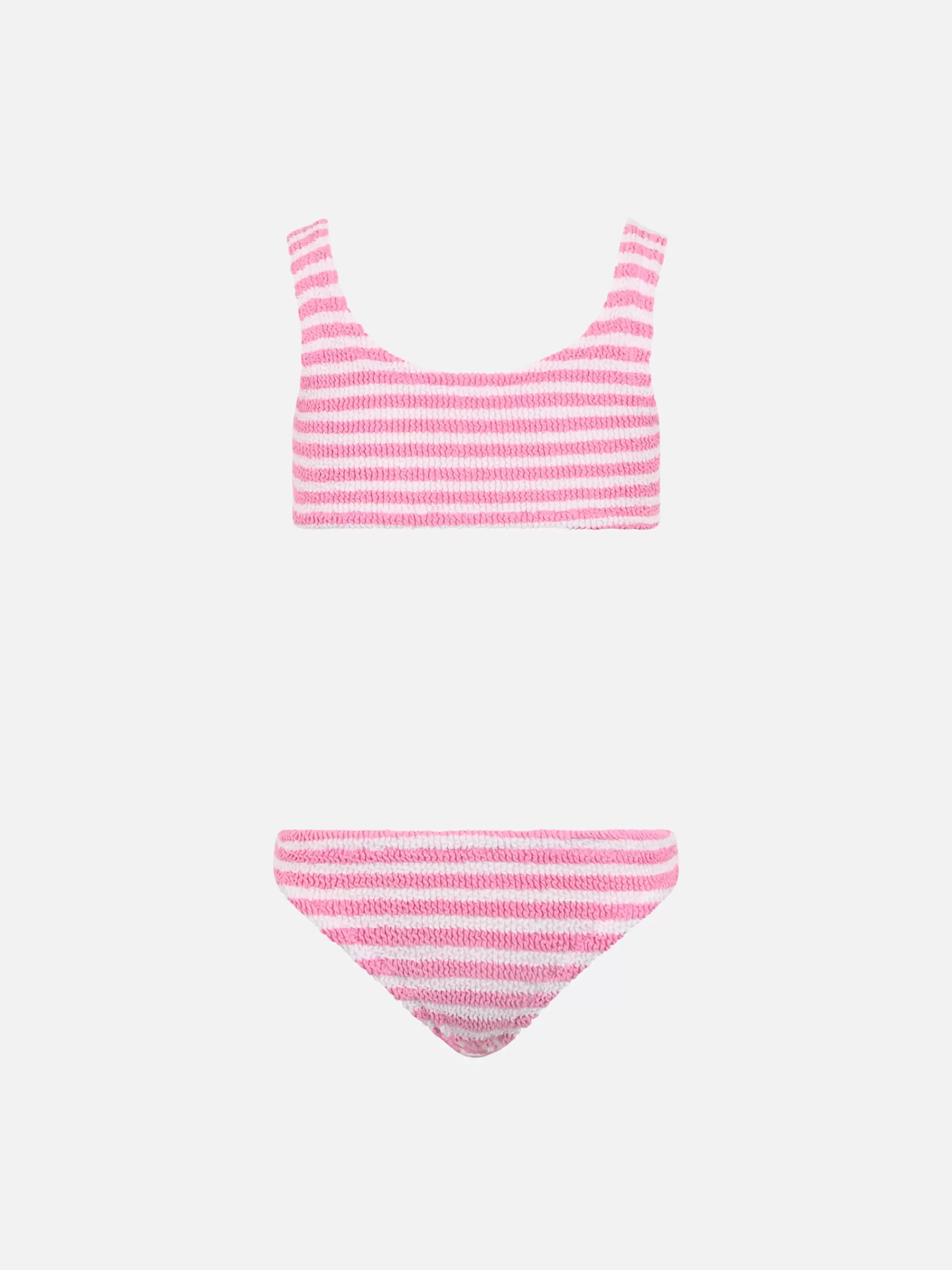 MC2 Saint Barth Girl pink striped classic crinkle bikini Baker Shop