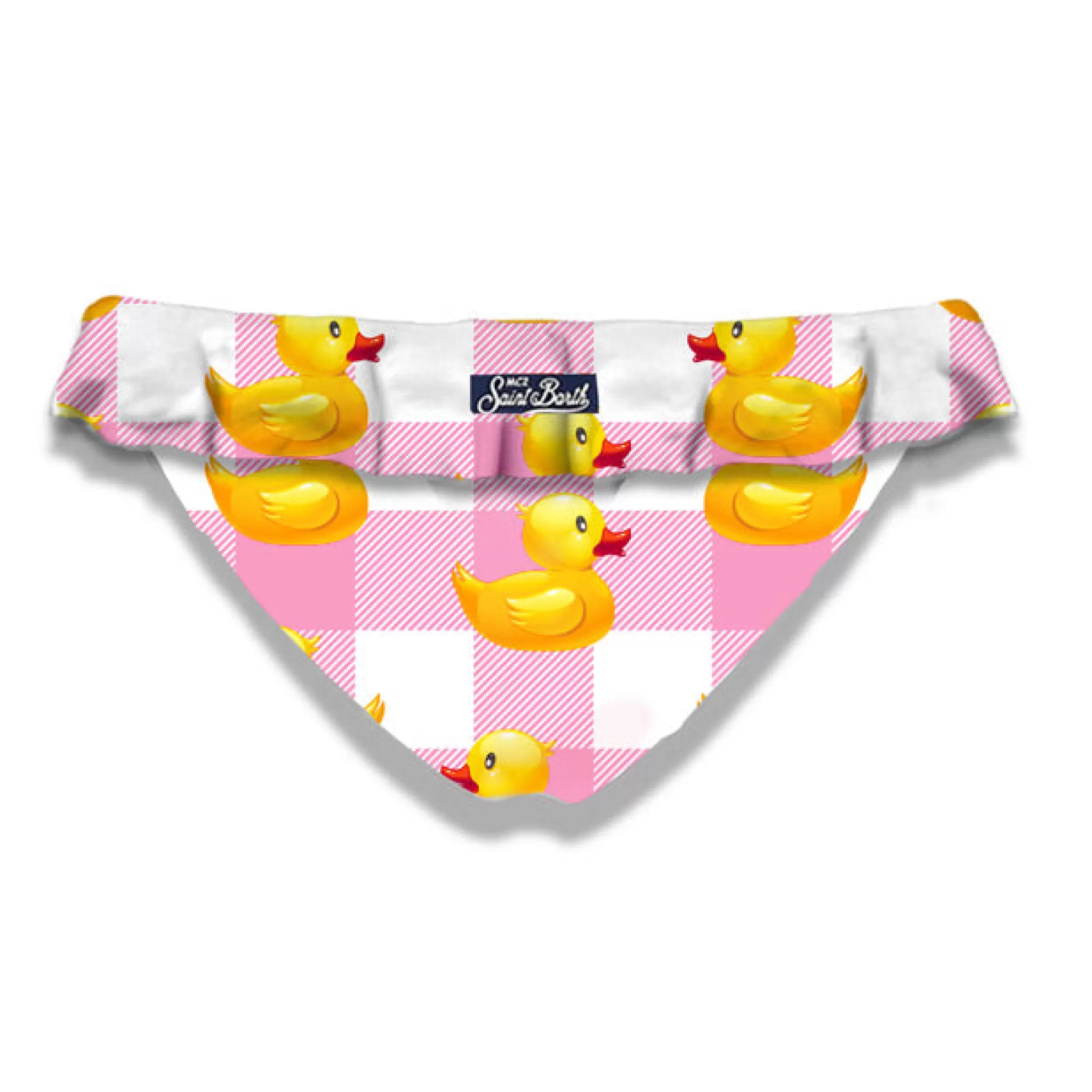 MC2 Saint Barth Girl ruffled swim briefs with ducky print Best Sale