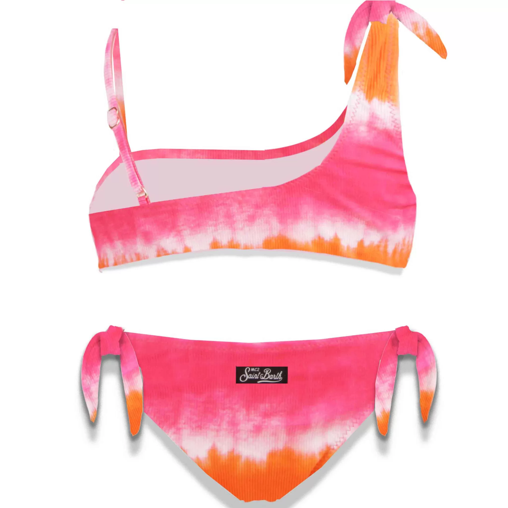 MC2 Saint Barth girl' s tye die orange and fucsia bikini Outlet