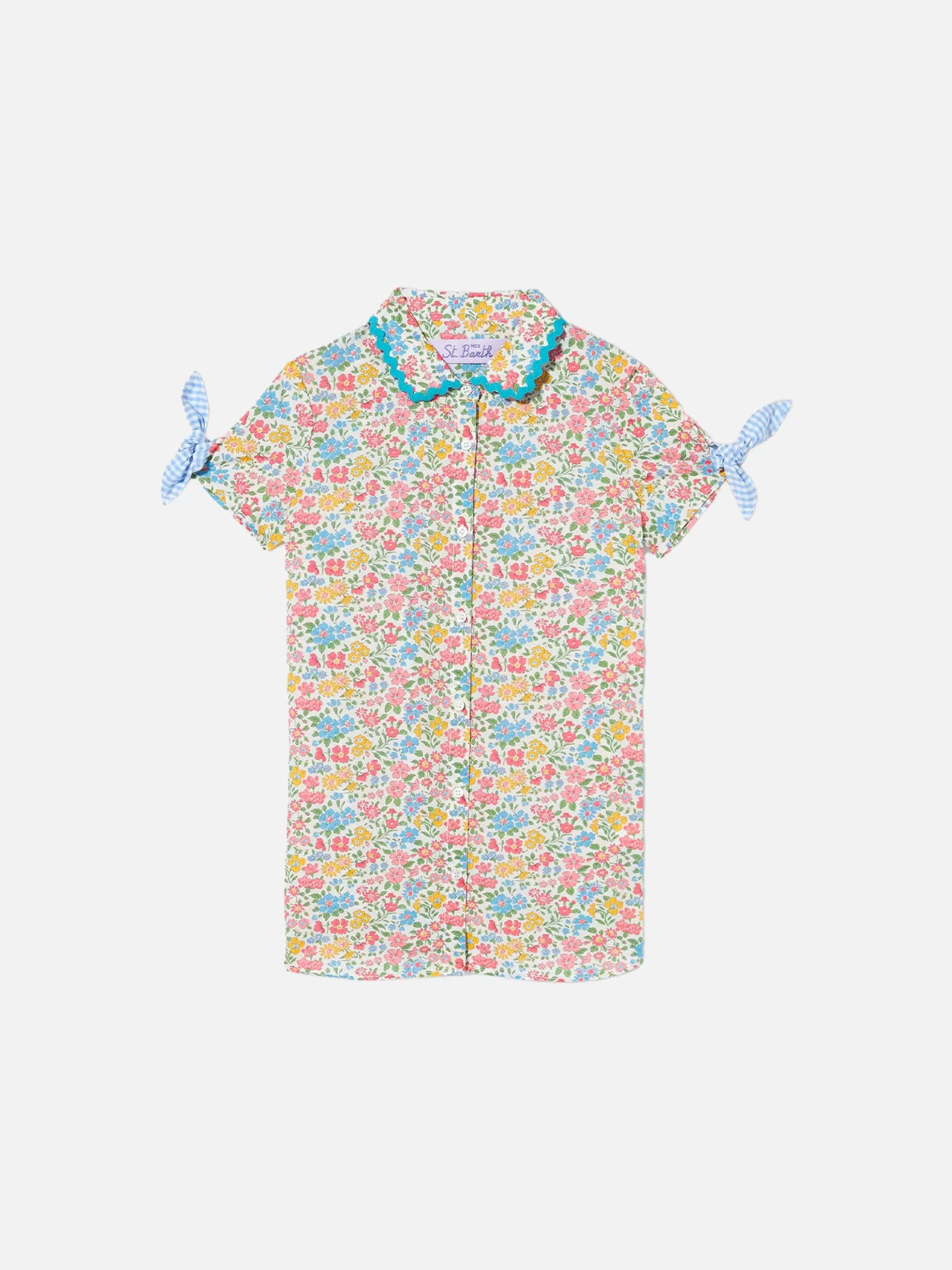 MC2 Saint Barth Girl shirt dress with flowers print Online