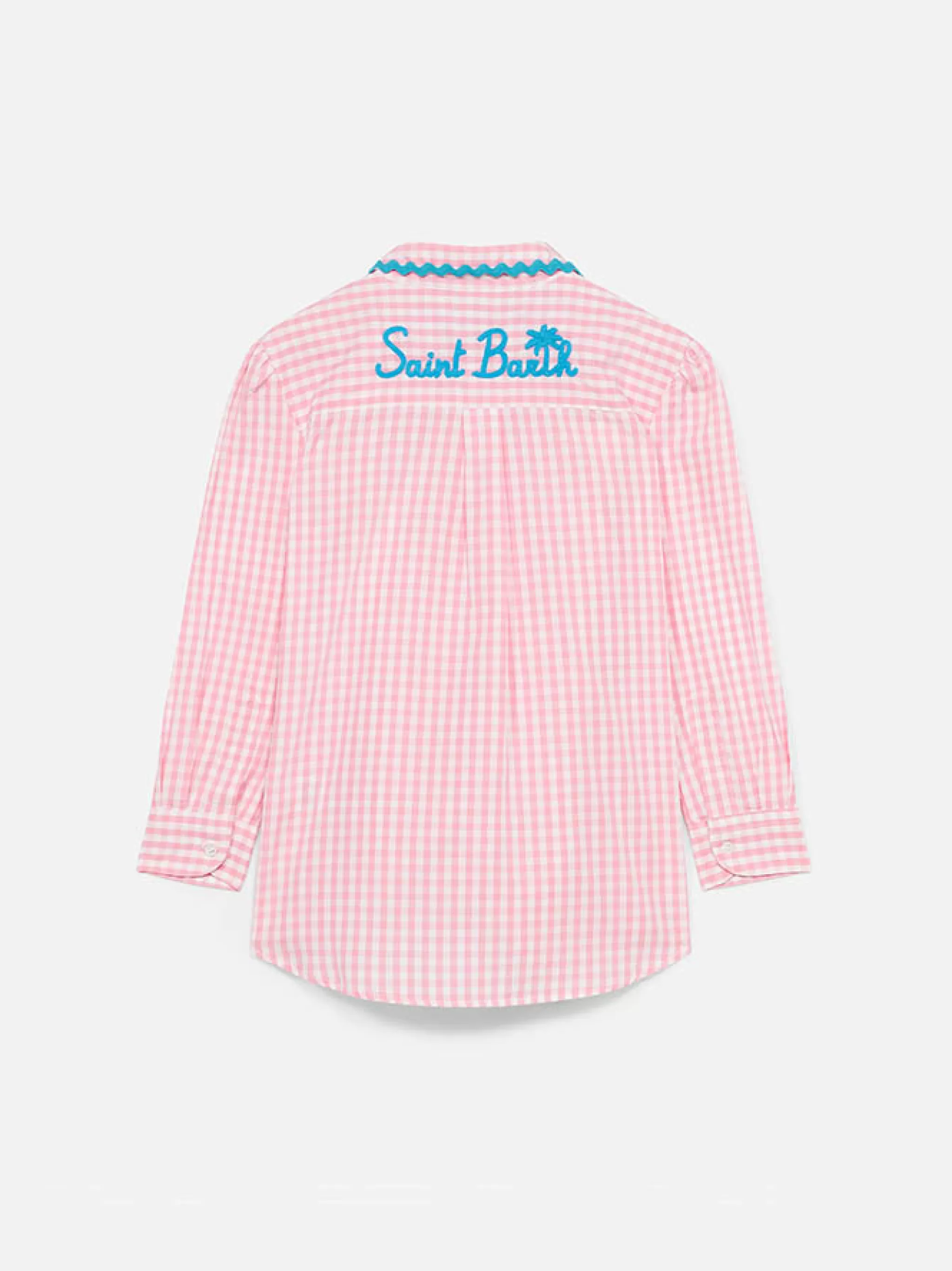 MC2 Saint Barth Girl shirt with gingham print Outlet