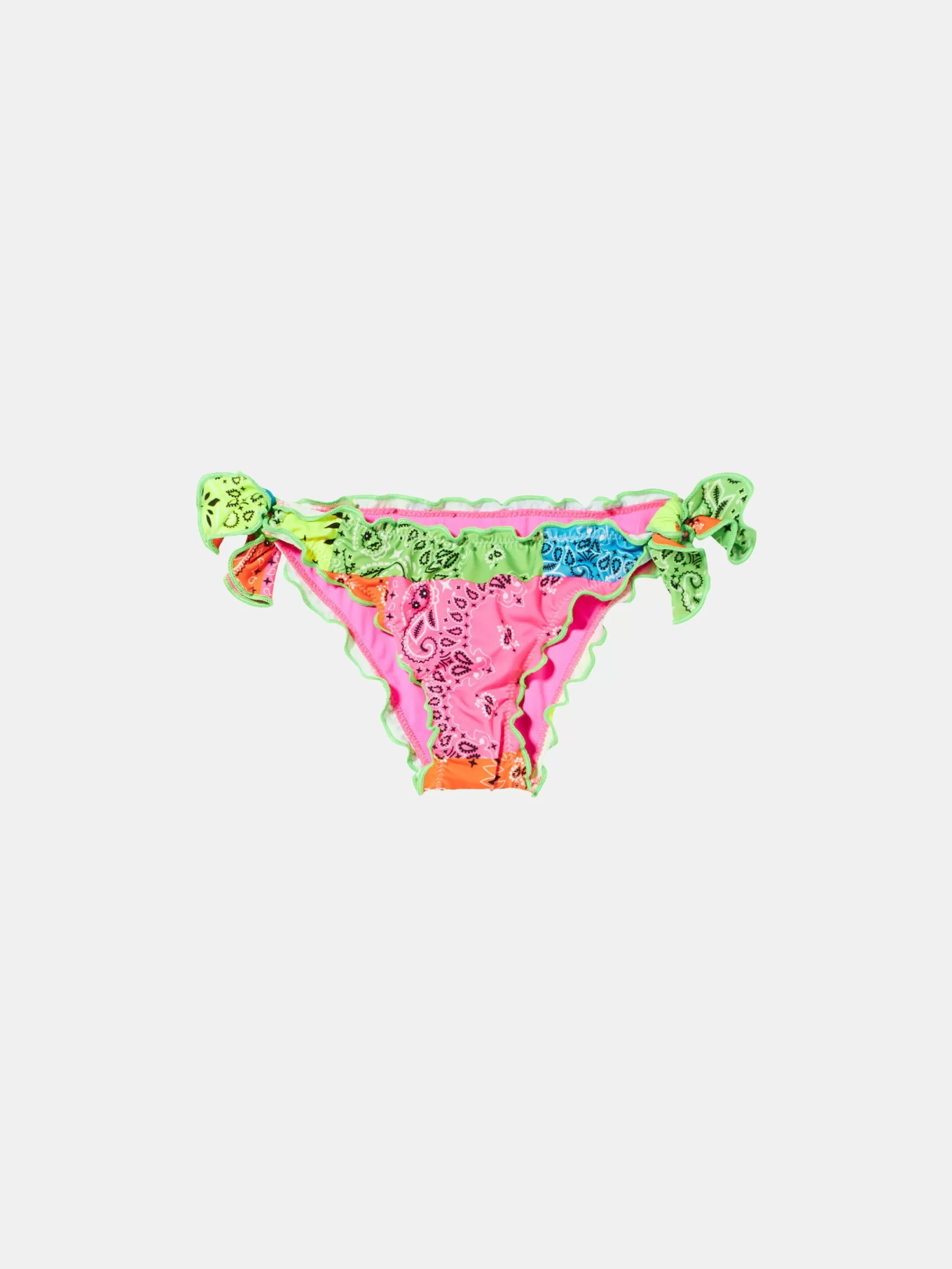 MC2 Saint Barth Girl swim briefs with bandanna print Flash Sale