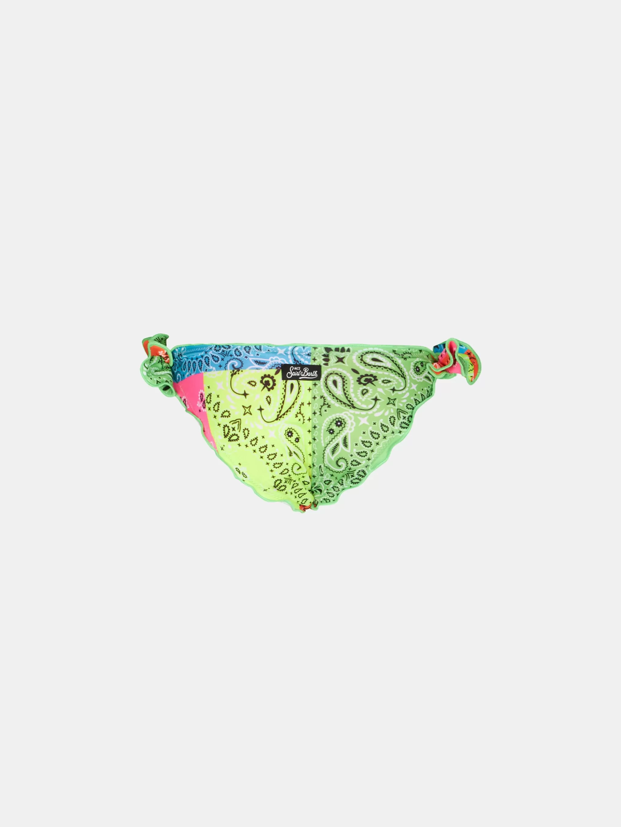 MC2 Saint Barth Girl swim briefs with bandanna print Flash Sale