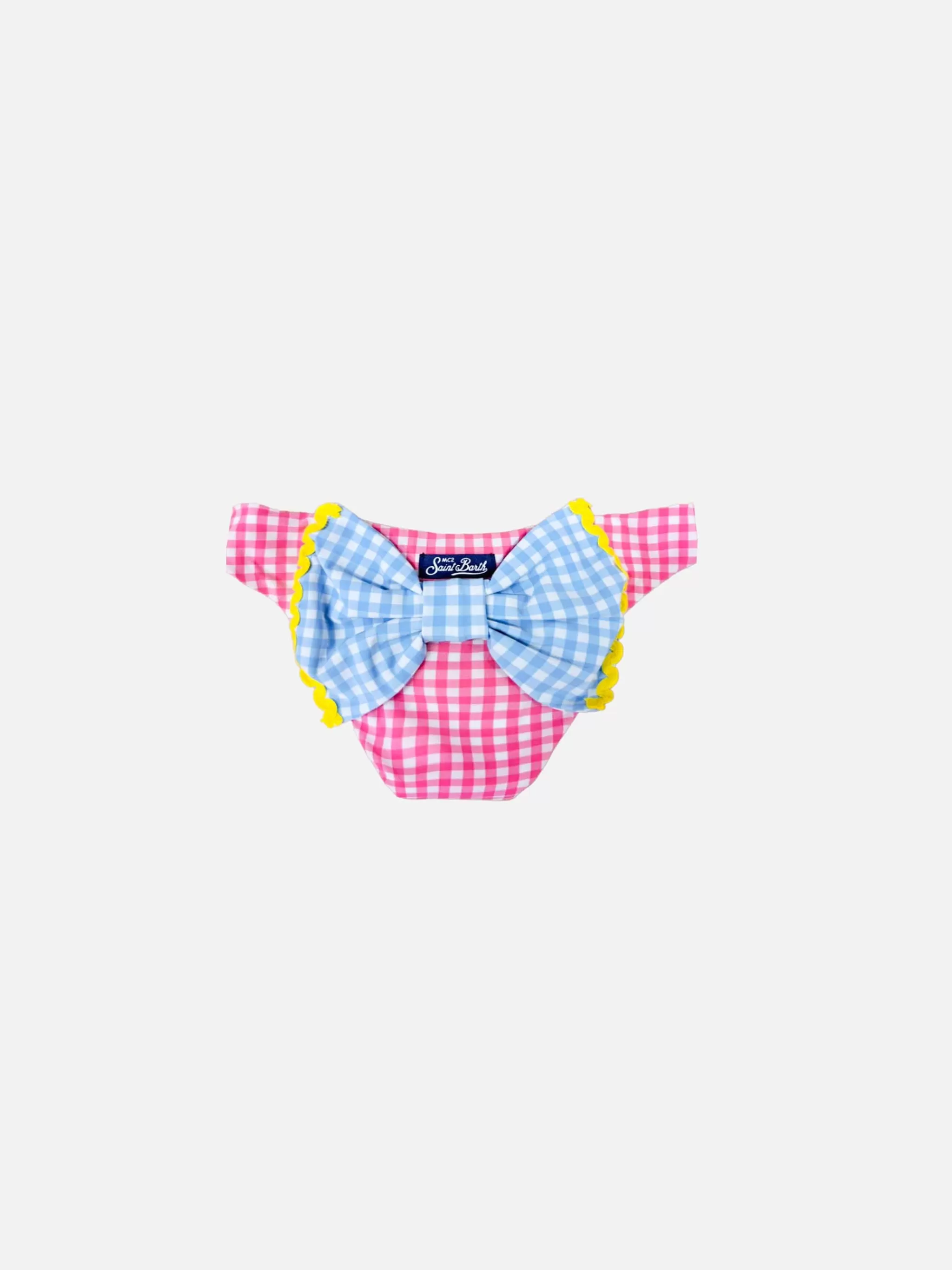 MC2 Saint Barth Girl swim briefs with gingham print Hot