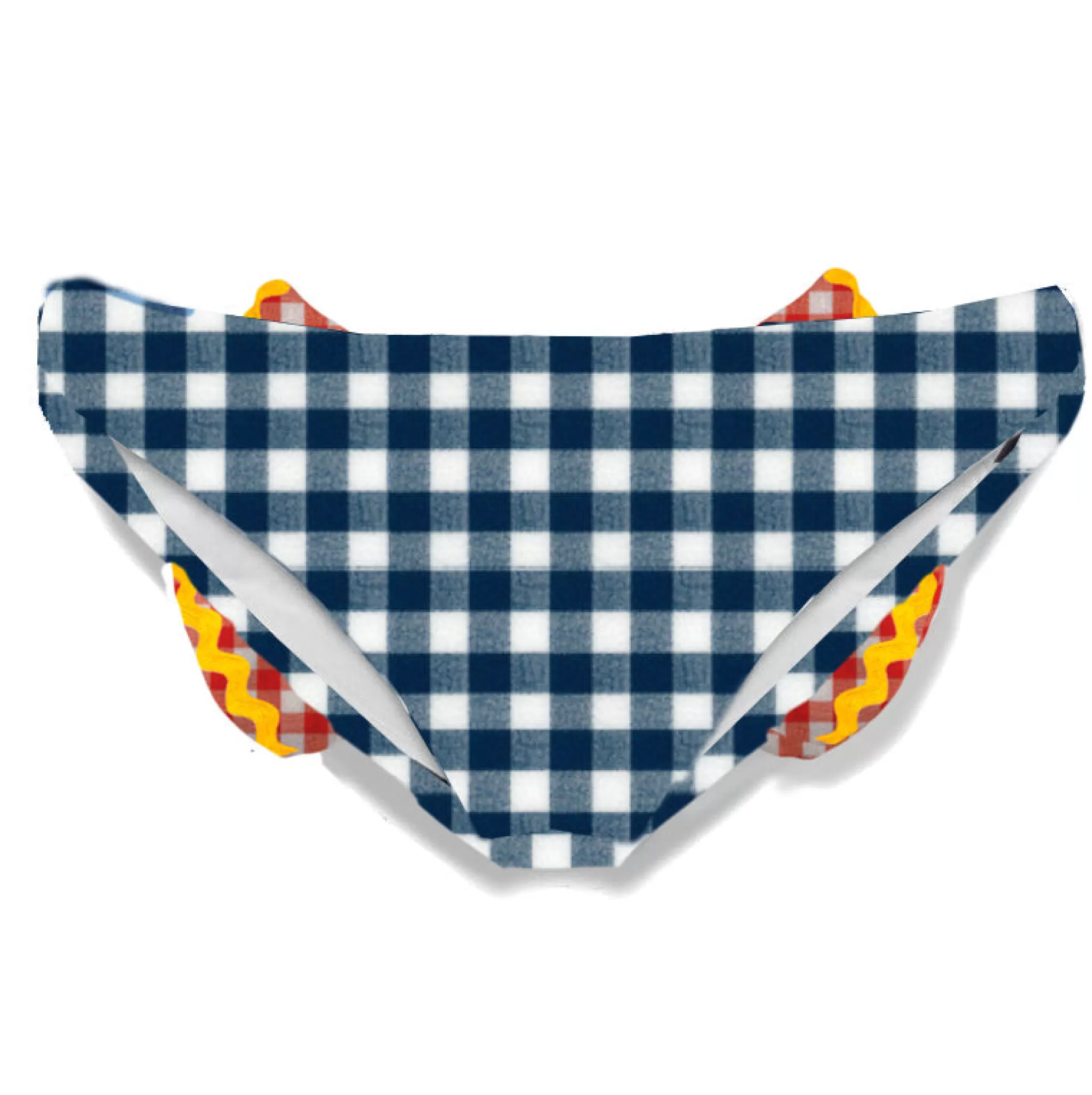 MC2 Saint Barth Girl swim briefs with gingham print Flash Sale