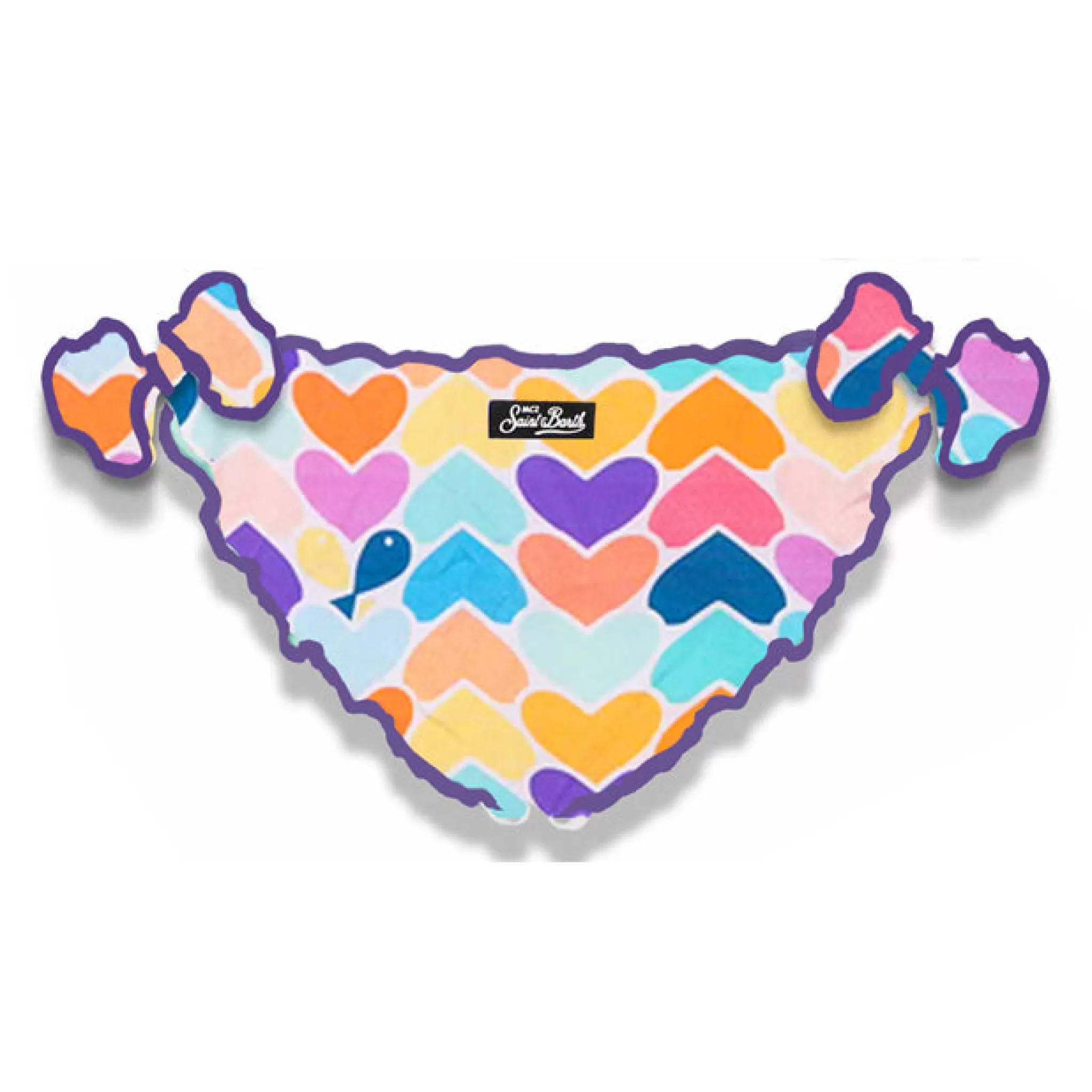 MC2 Saint Barth Girl swim briefs with heart print Flash Sale