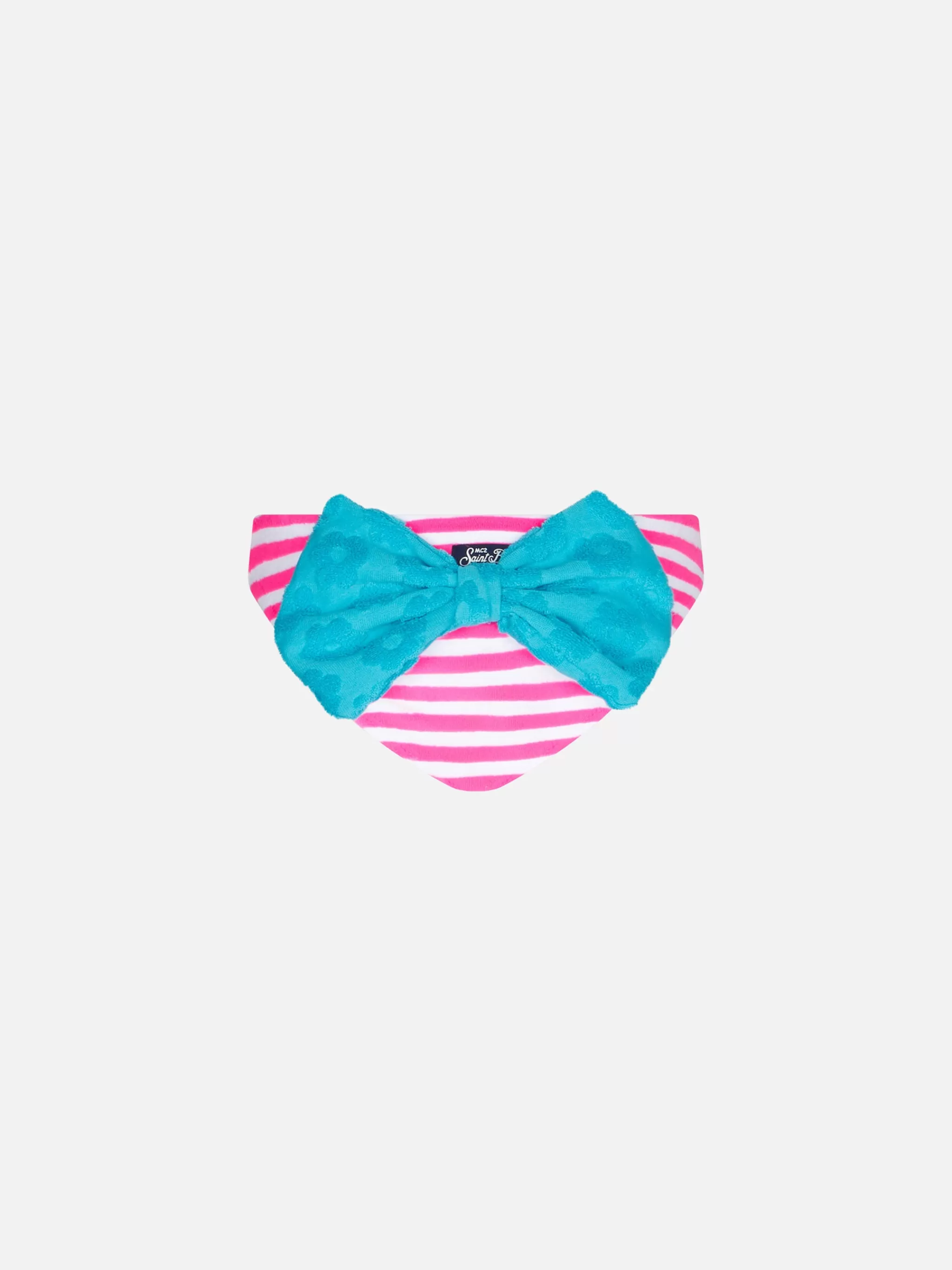 MC2 Saint Barth Girl swim briefs with pink and white stripes Best