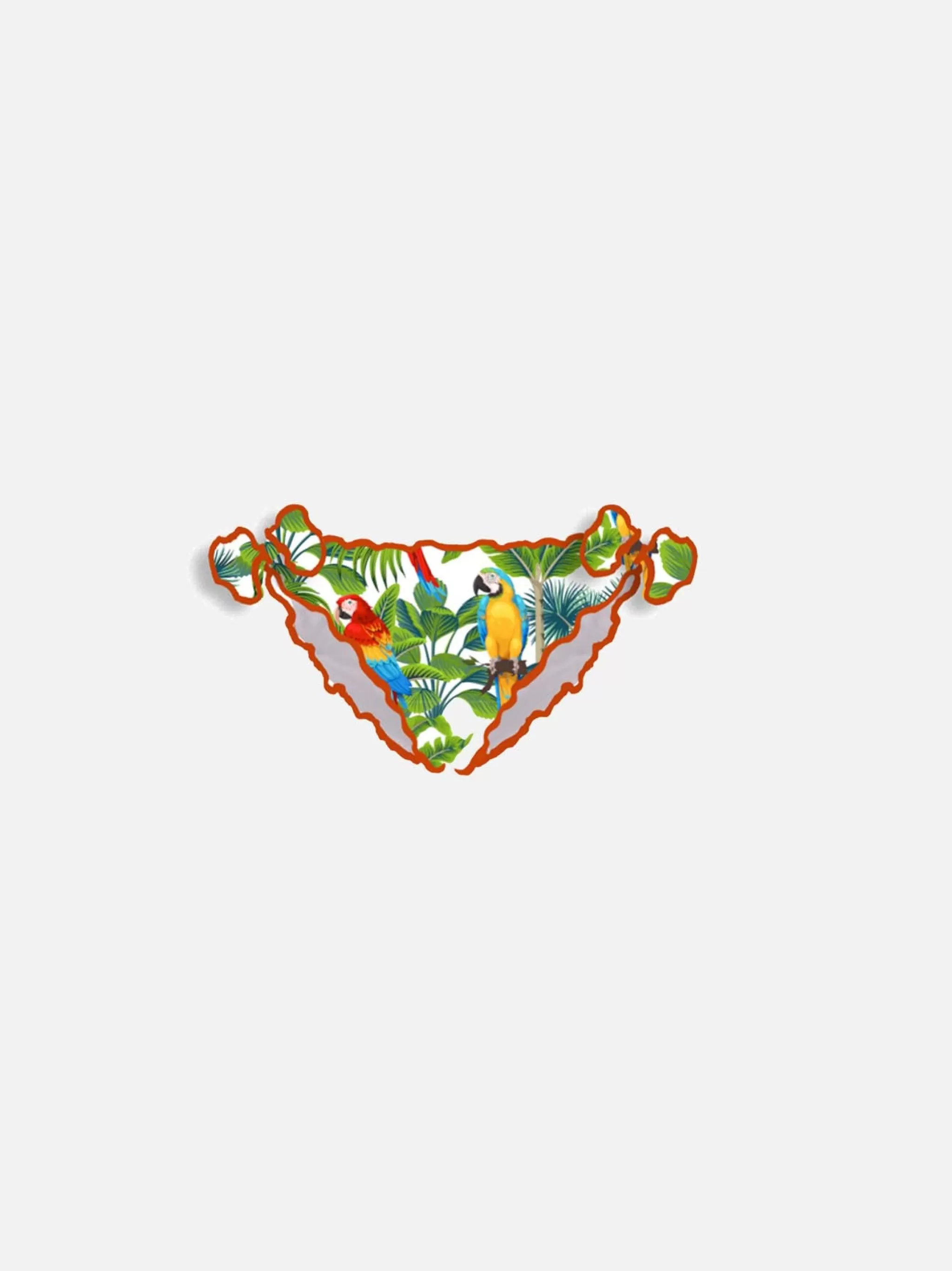 MC2 Saint Barth Girl swim briefs with tropical print Store