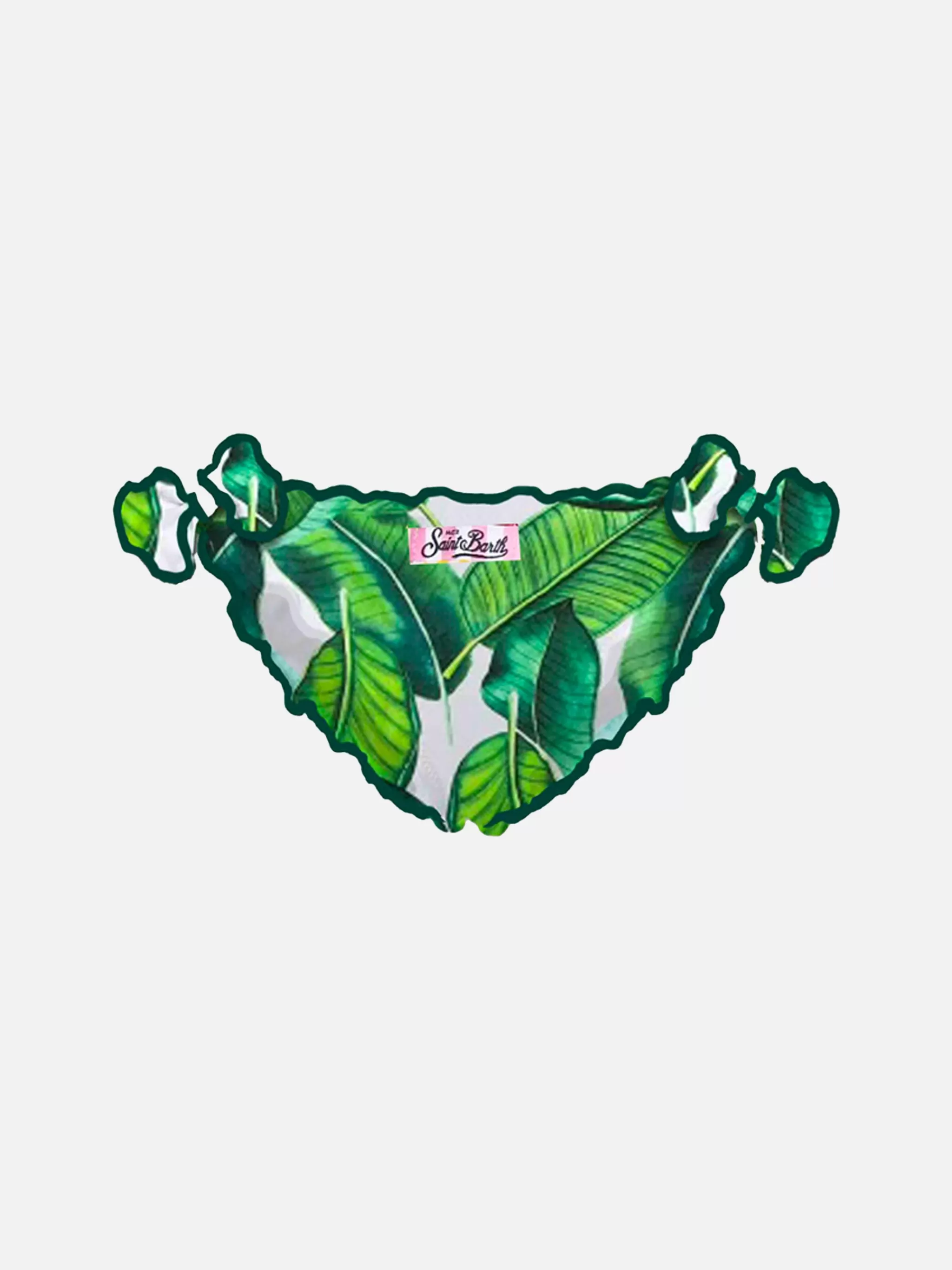 MC2 Saint Barth Girl swim briefs with tropical print Flash Sale