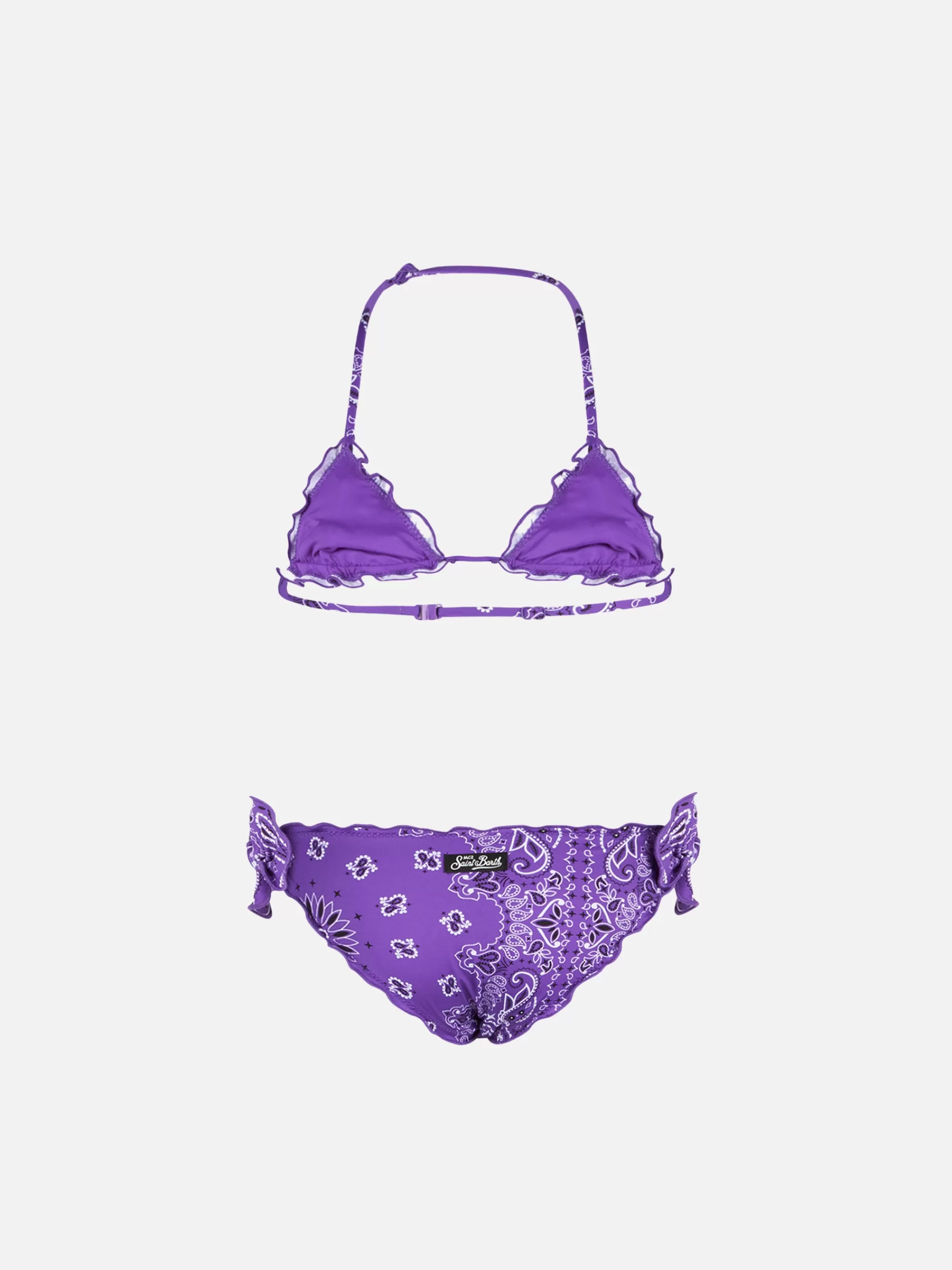 MC2 Saint Barth Girl triangle bikini with bandanna print Store