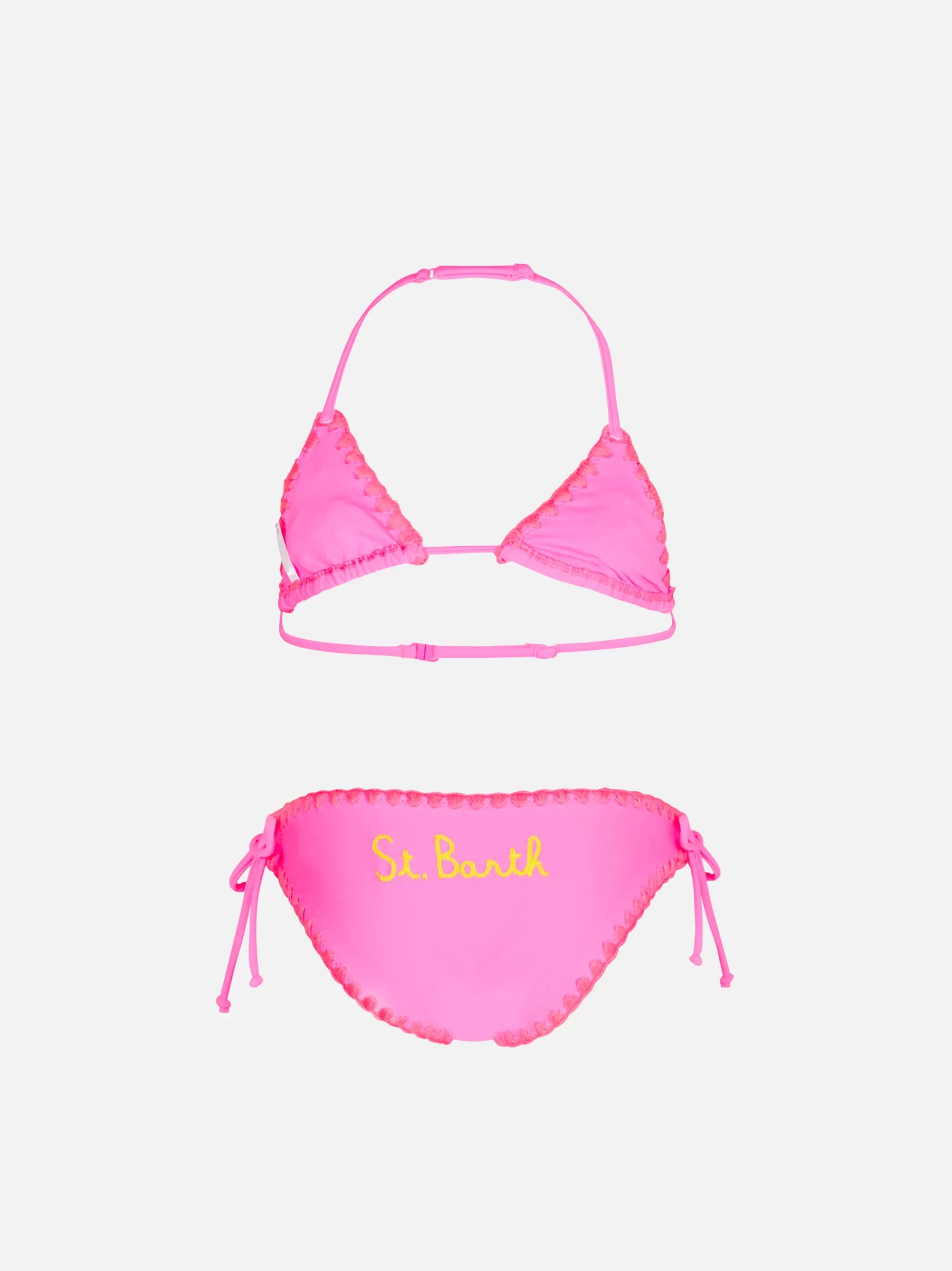 MC2 Saint Barth Girl triangle bikini with ducky crochet patch Shop