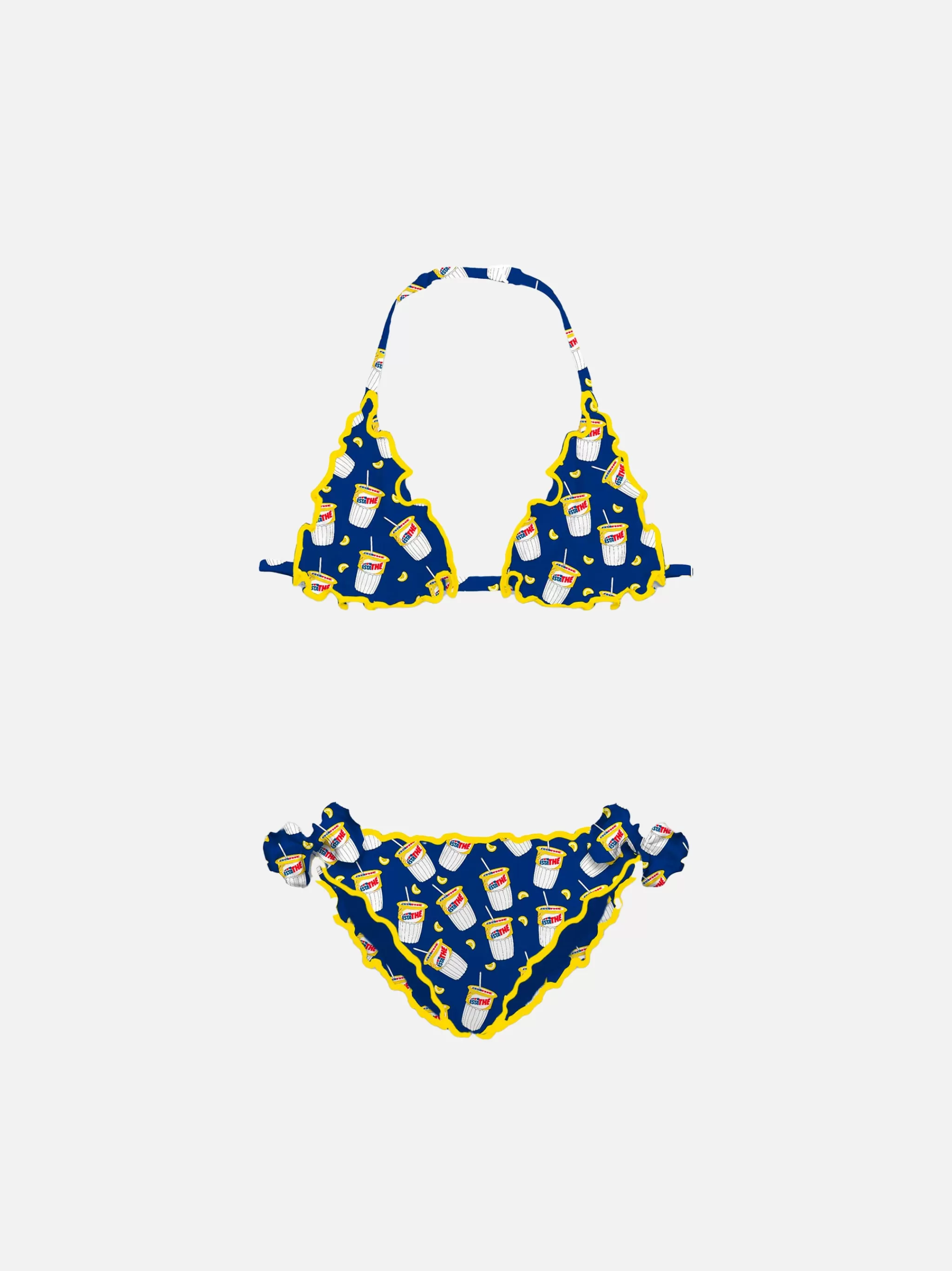 MC2 Saint Barth Girl triangle bikini with Estathé print | Estathé® Special Edition Clearance