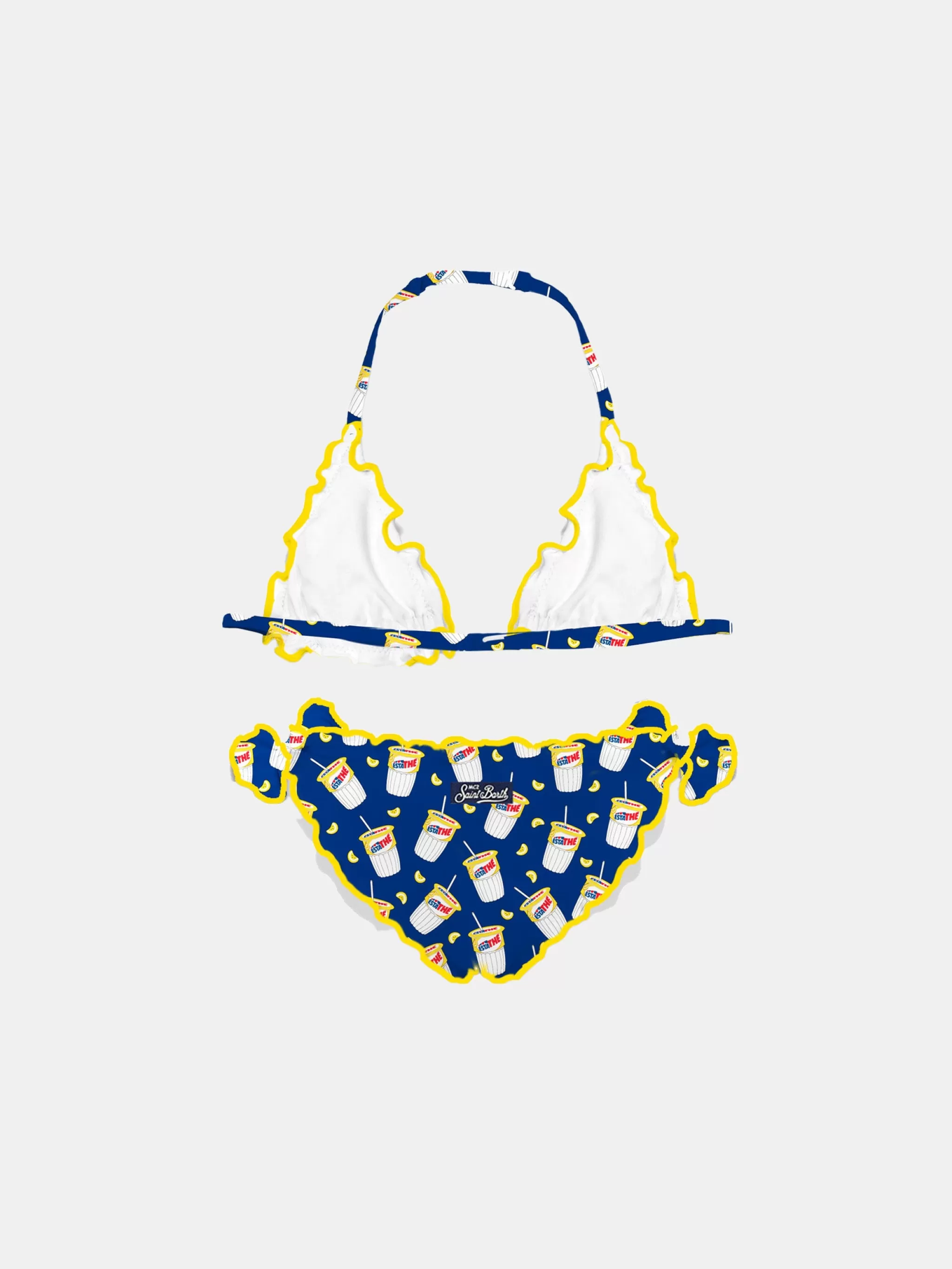 MC2 Saint Barth Girl triangle bikini with Estathé print | Estathé® Special Edition Clearance