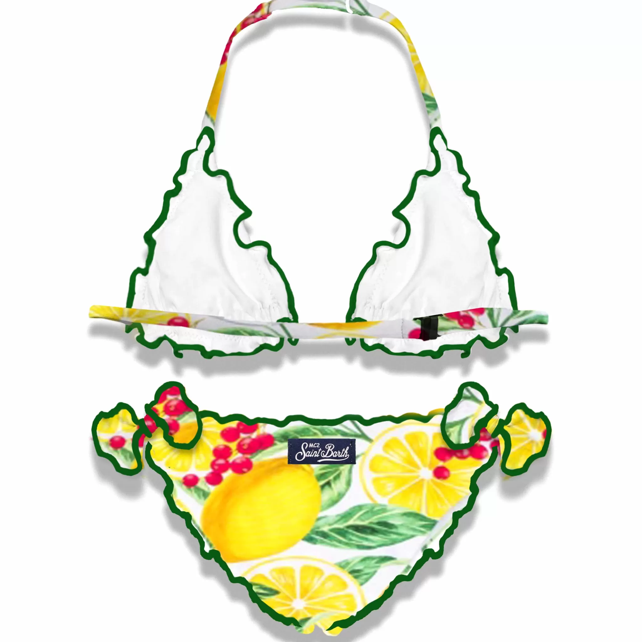 MC2 Saint Barth Girl triangle bikini with lemon print Sale