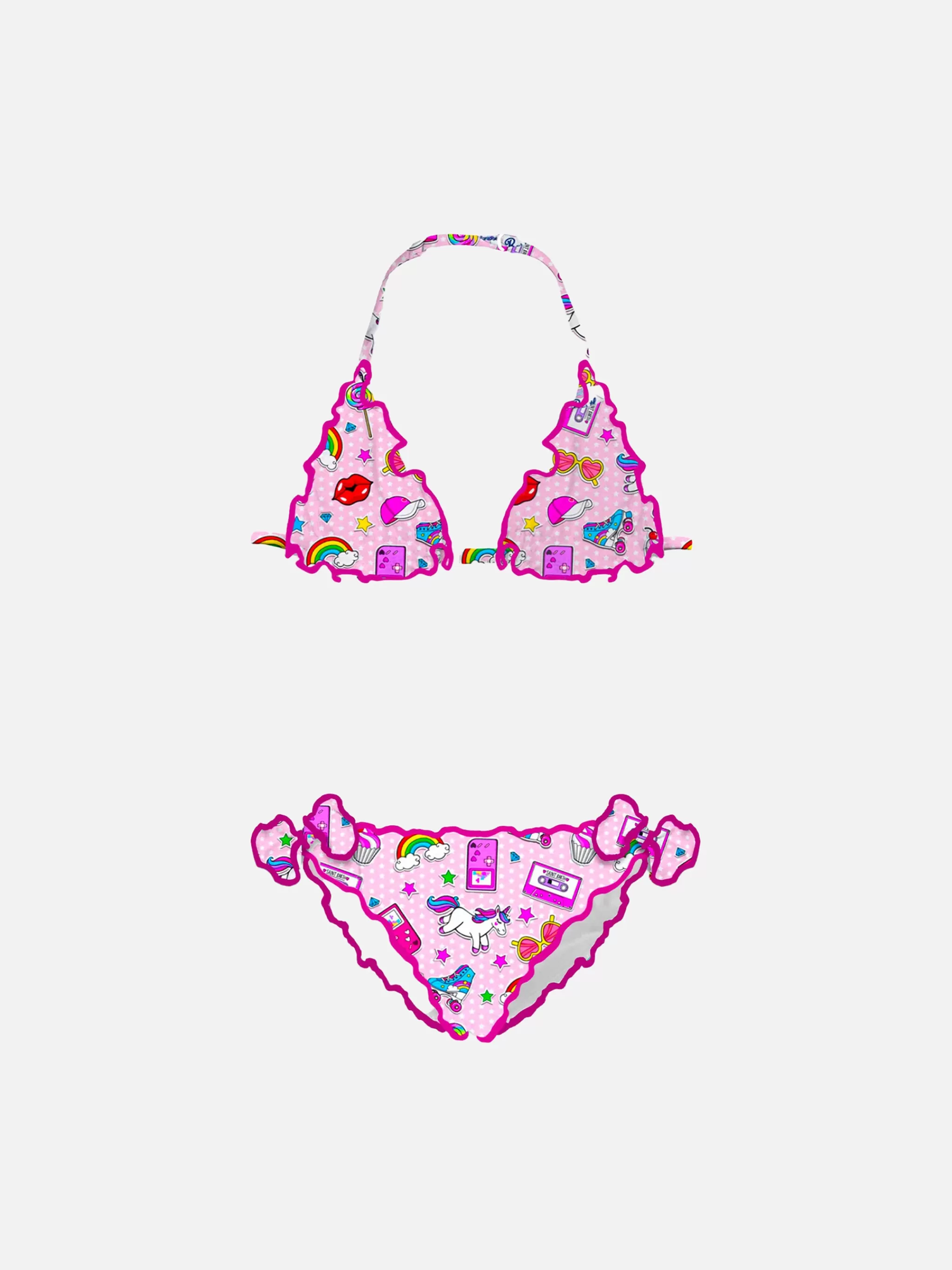 MC2 Saint Barth Girl triangle bikini with pattern Clearance