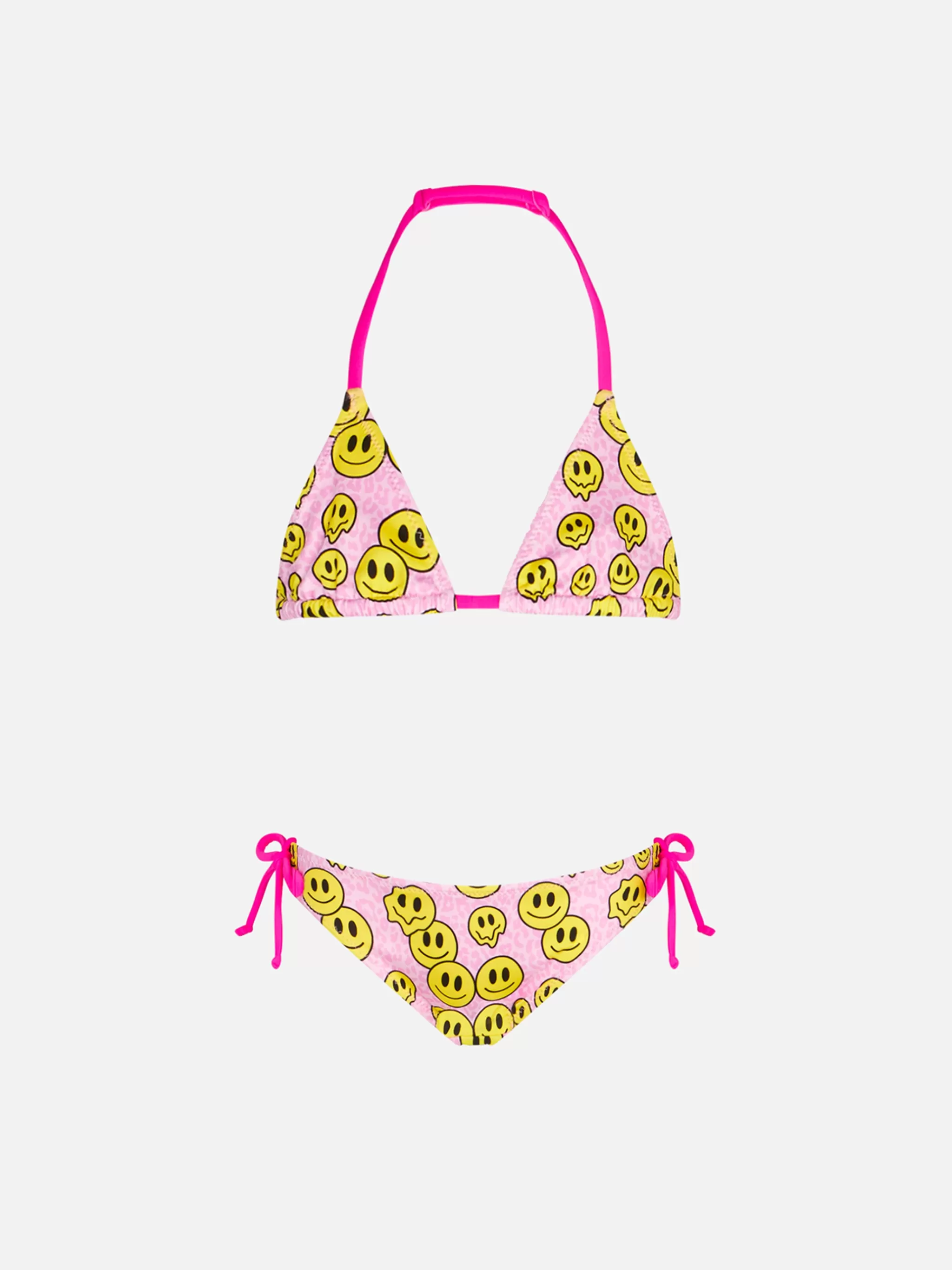 MC2 Saint Barth Girl triangle bikini with smile print Hot